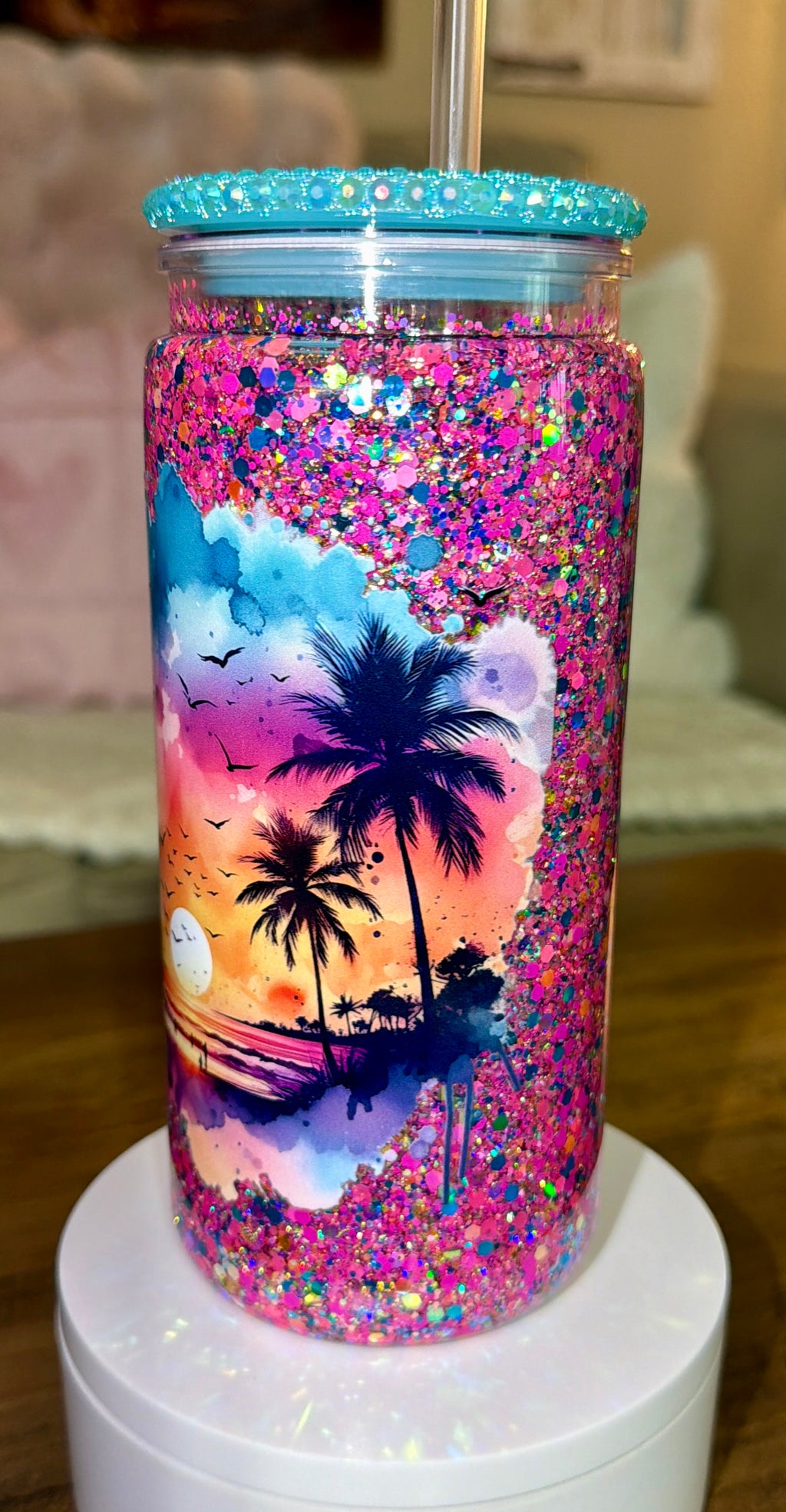 Sunset/Summer Snowglobe Vibes