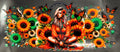Orange Sunflowers UVDTF Cup