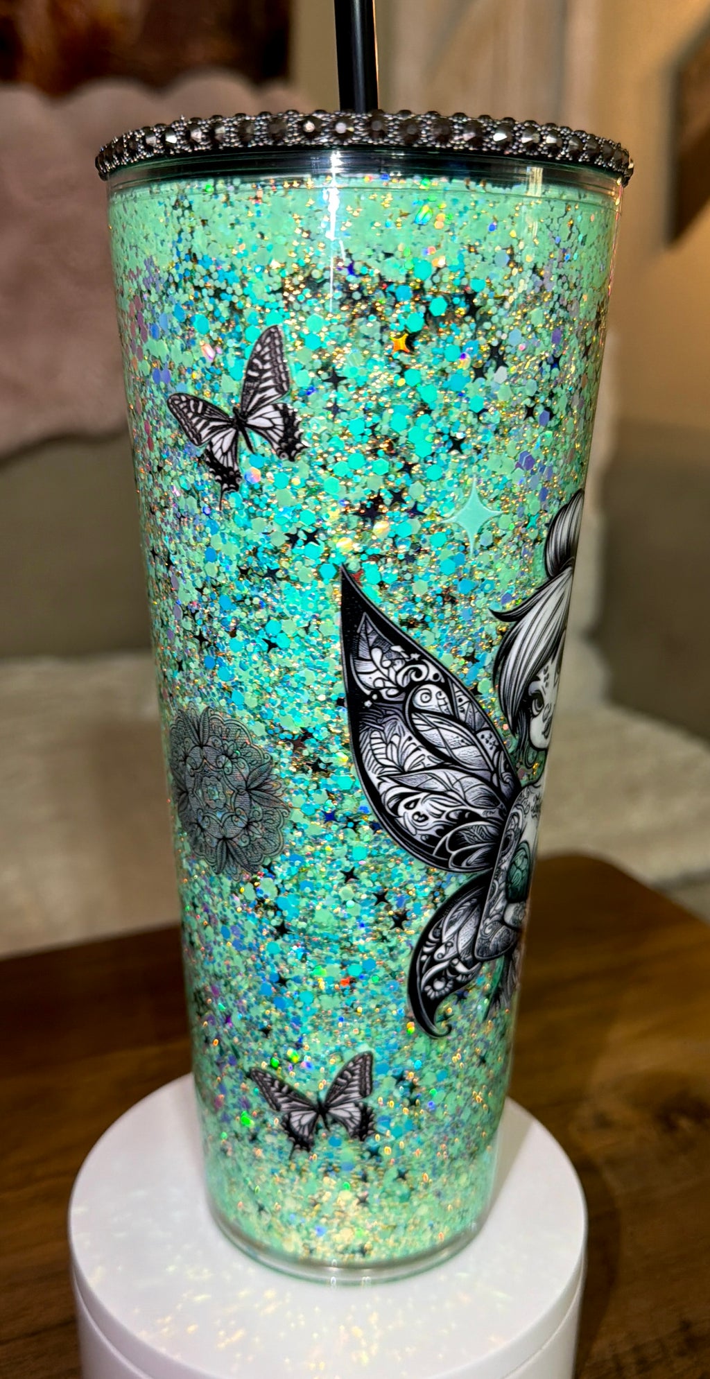 Tatted Tinks Snowglobe Cup