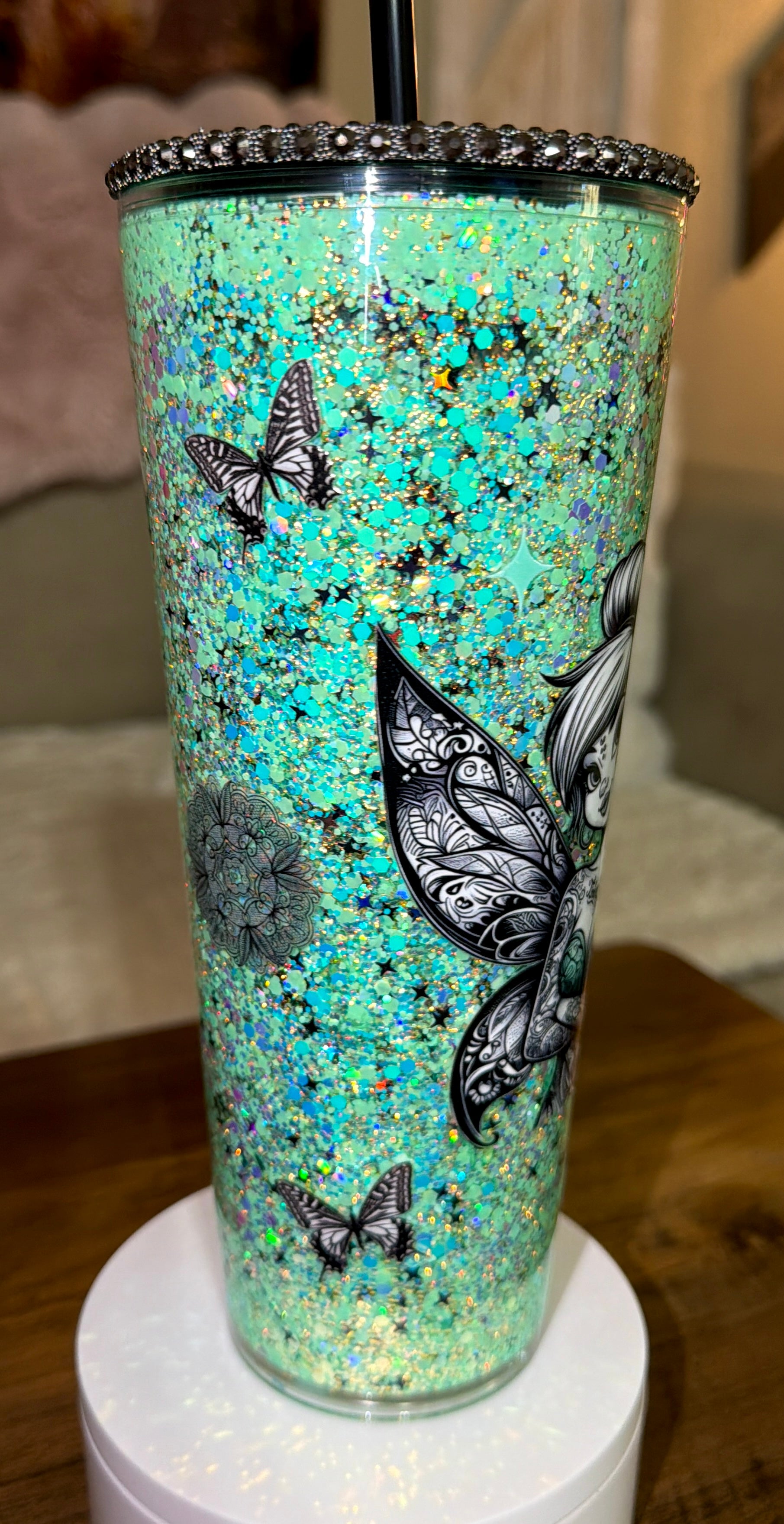 Tatted Tinks Snowglobe Cup