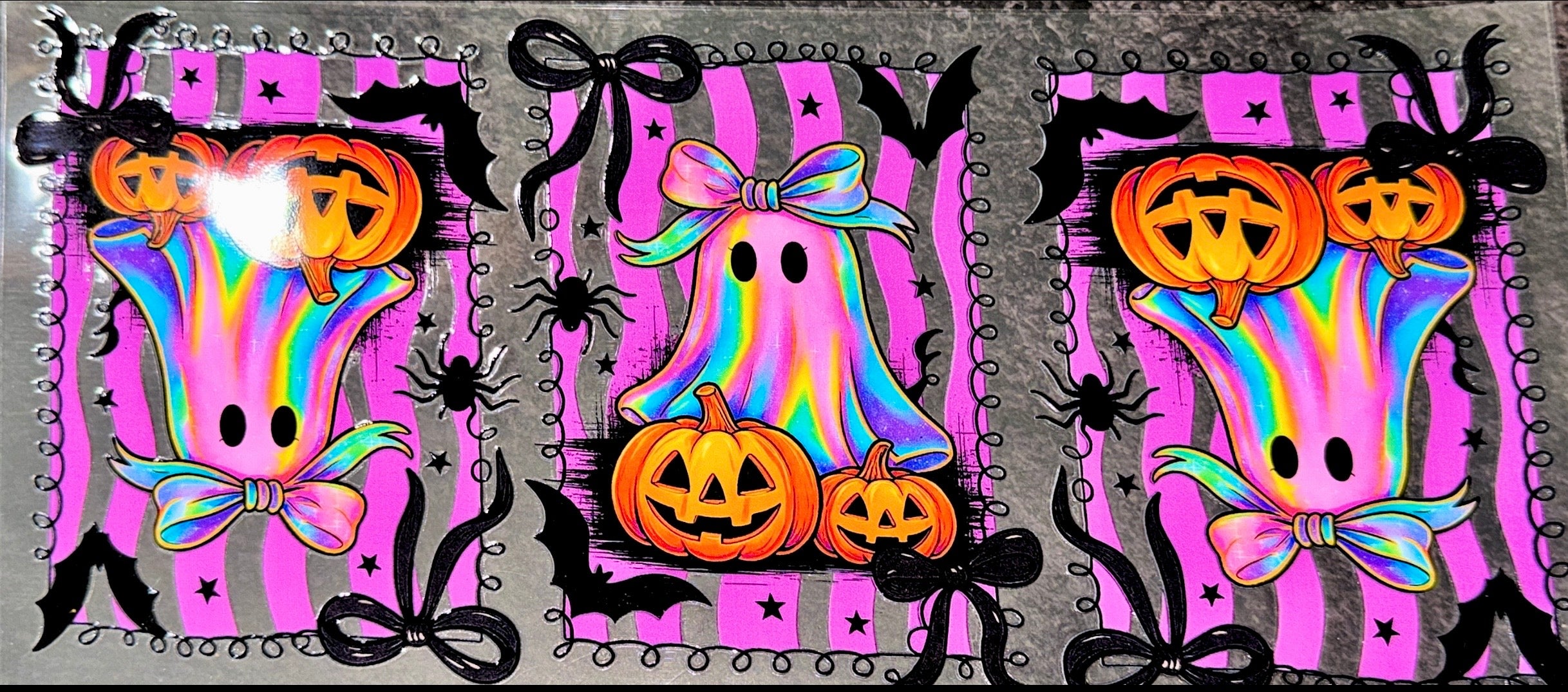 Pink Ghosts UVDTF Cup Wrap