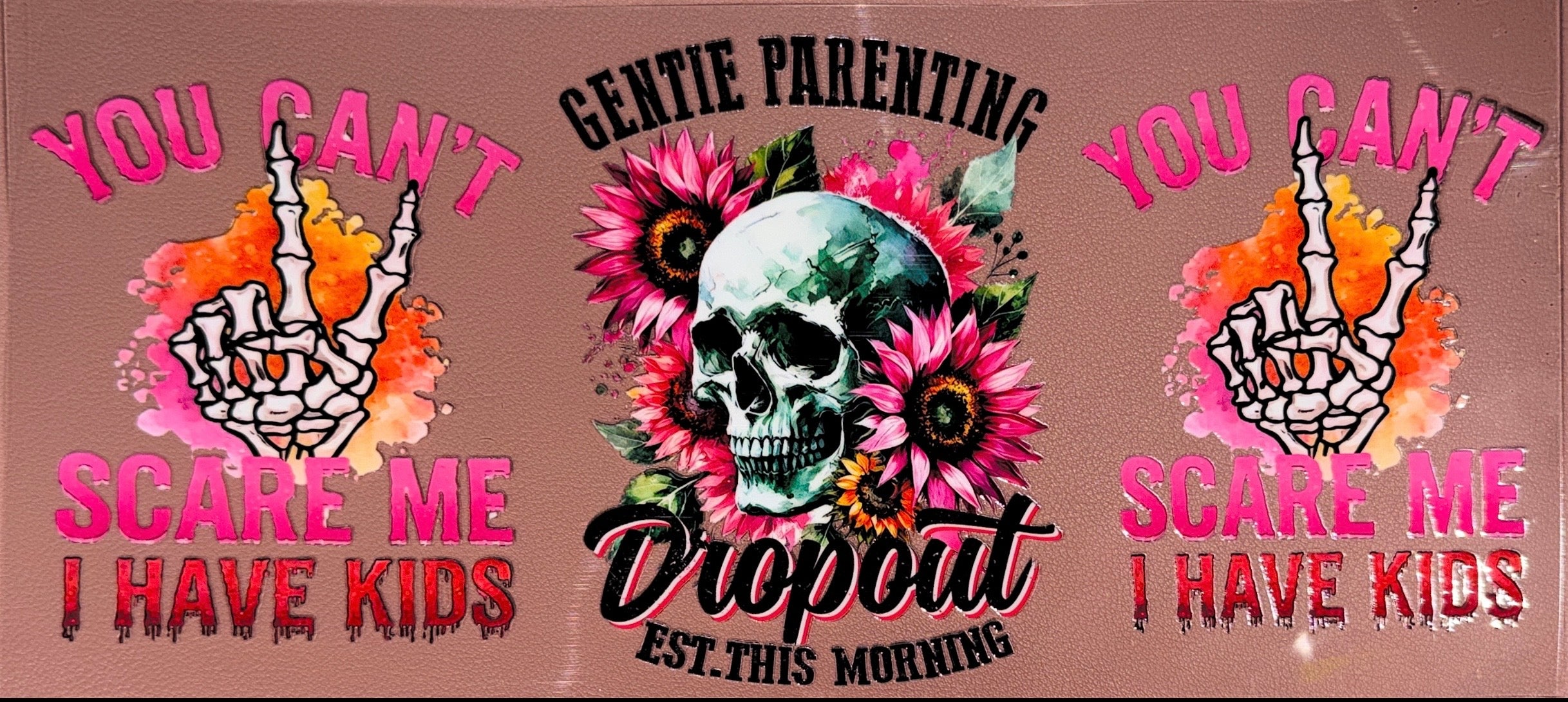 Gentle parenting drop out UVDTF Cup Wrap