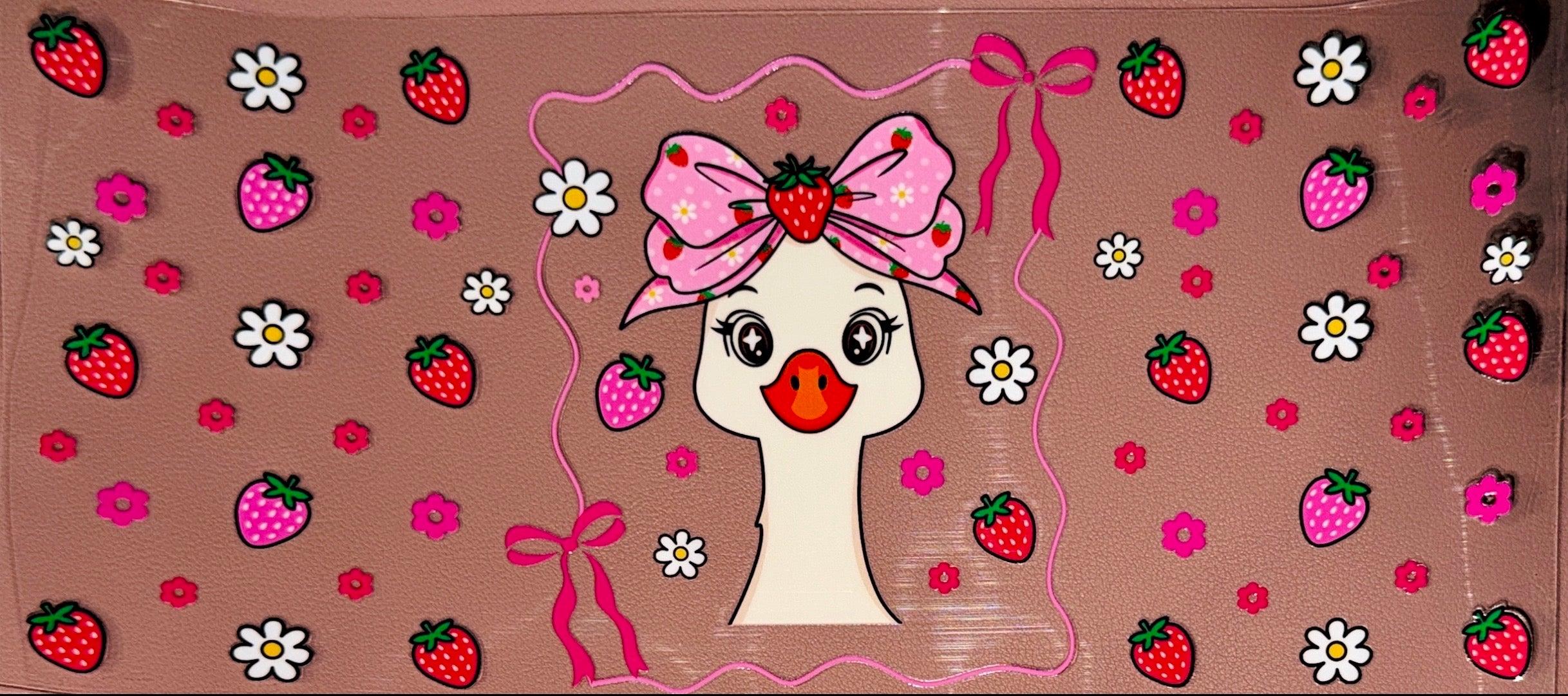 Strawberries and Bows UVDTF Cup Wrap