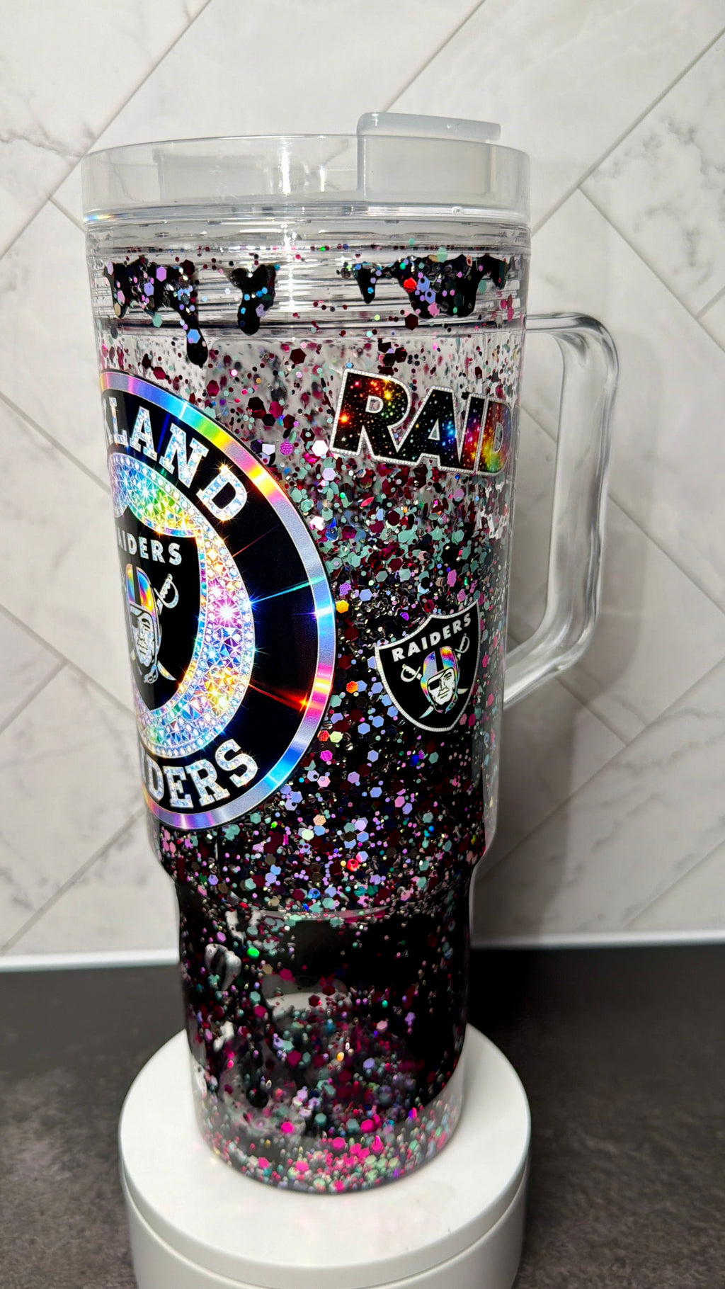 Black & Silver Spirit 40oz Lava Cup
