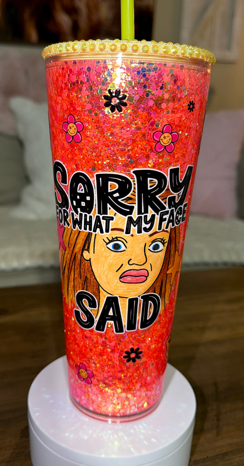 “Sorry for what my face said” Snowglobe Cup