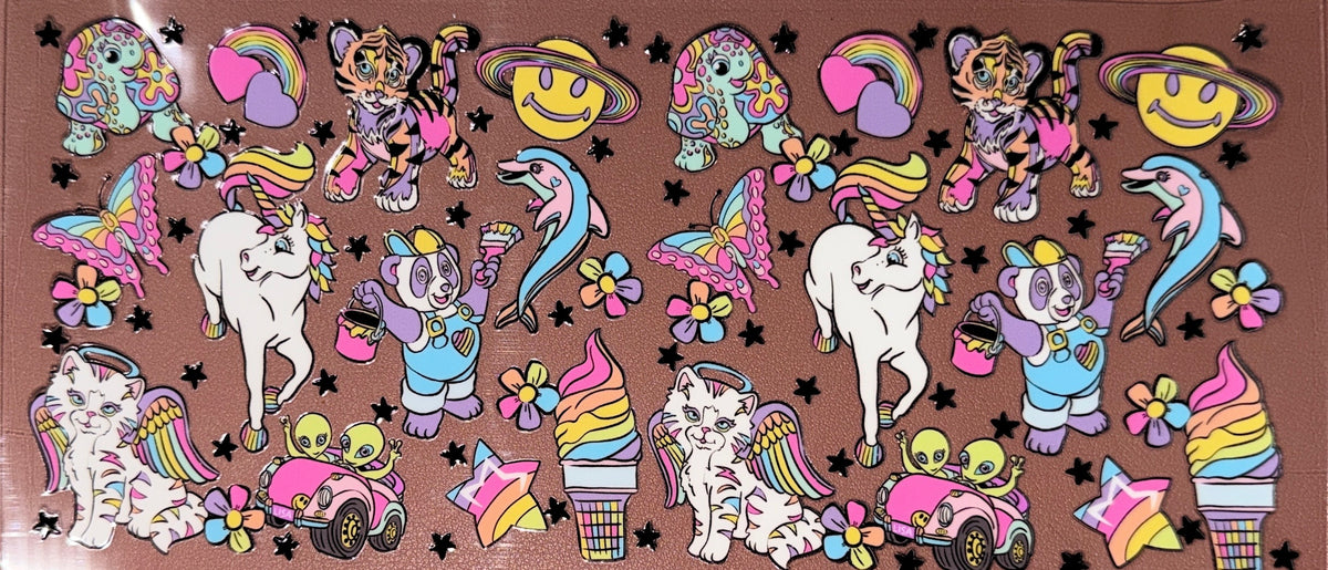 Colorful 90s Themed UVDTF Cup Wrap
