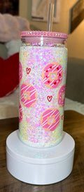 Sweetheart Sprinkle Donut Snowglobe Tumbler