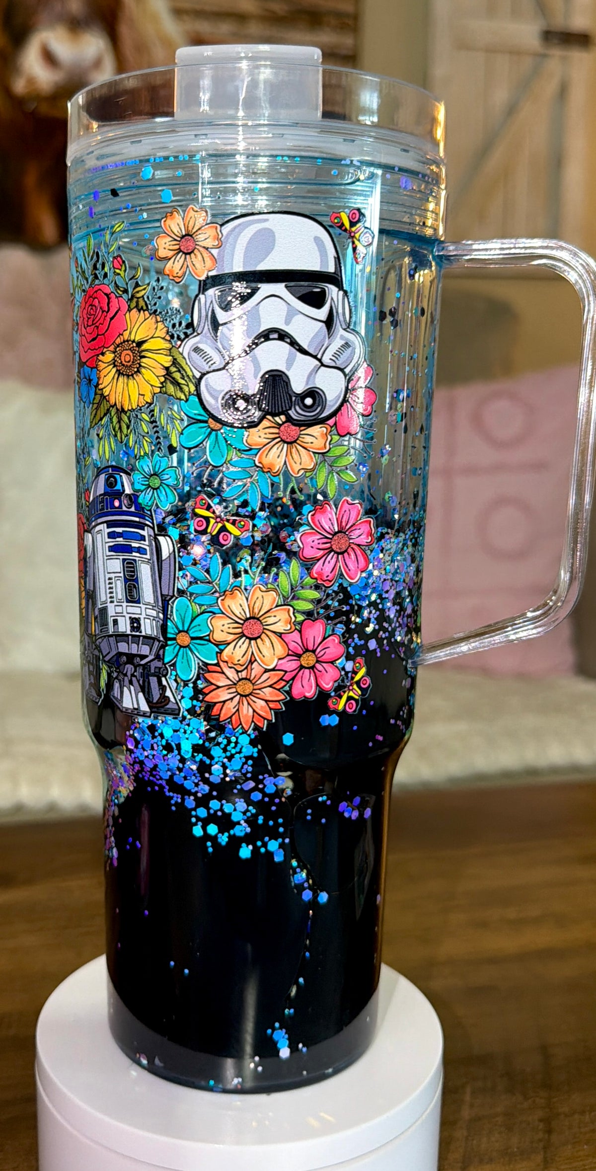 Galaxy inspired lava tumbler
