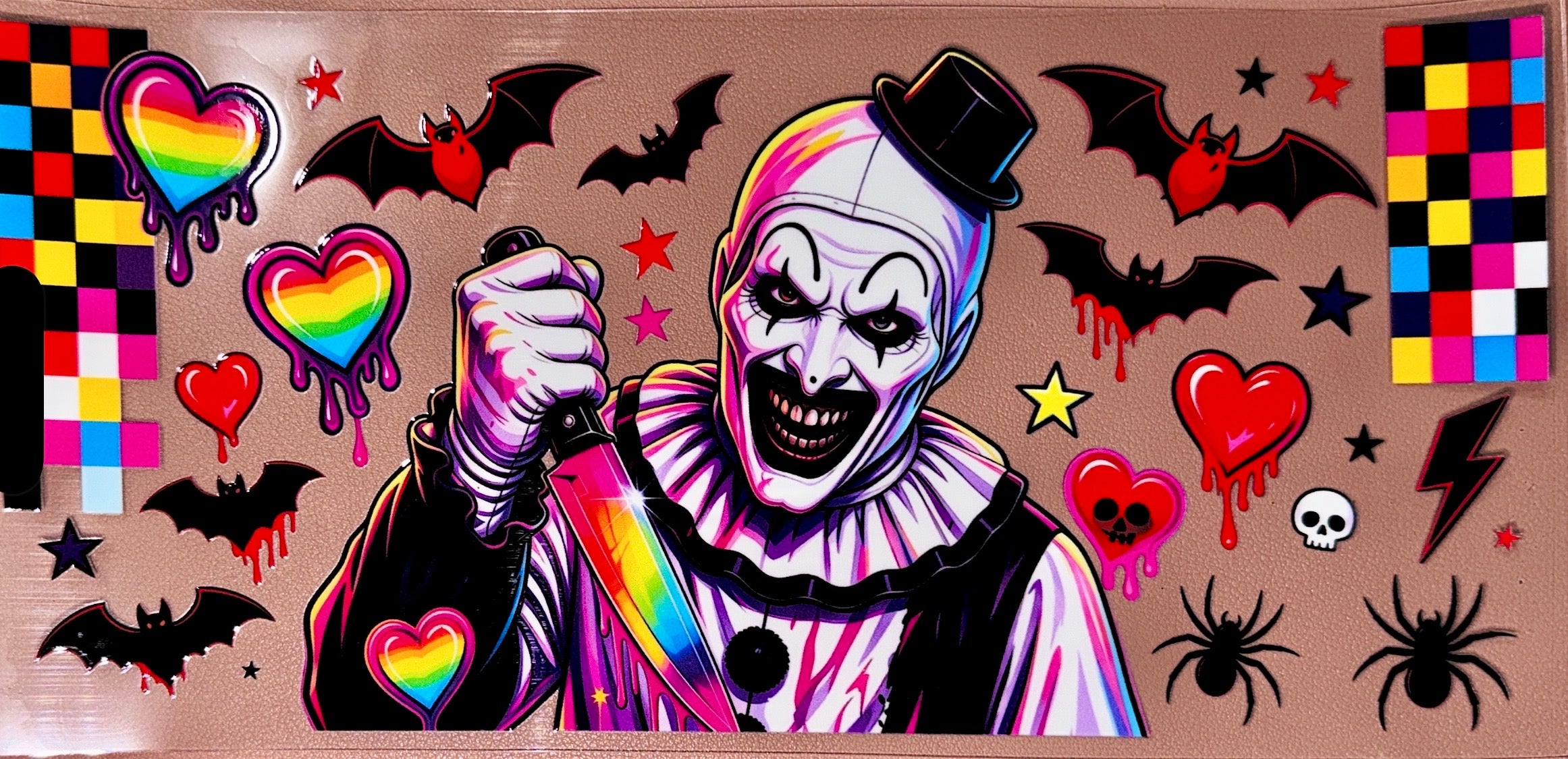 Scary Clown UVDTF Cup Wrap