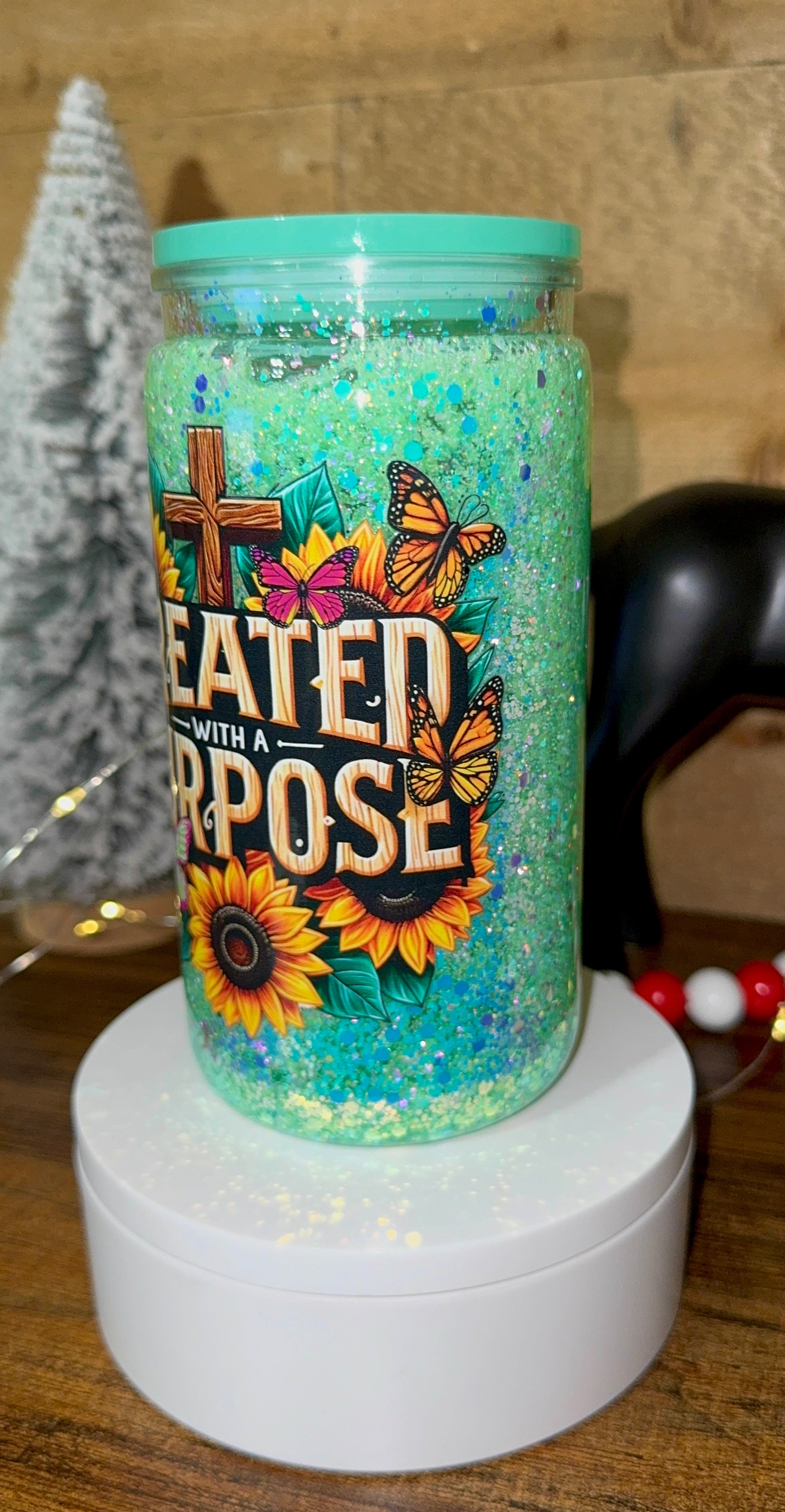 Created With a Purpose Christian Snowglobe Cup