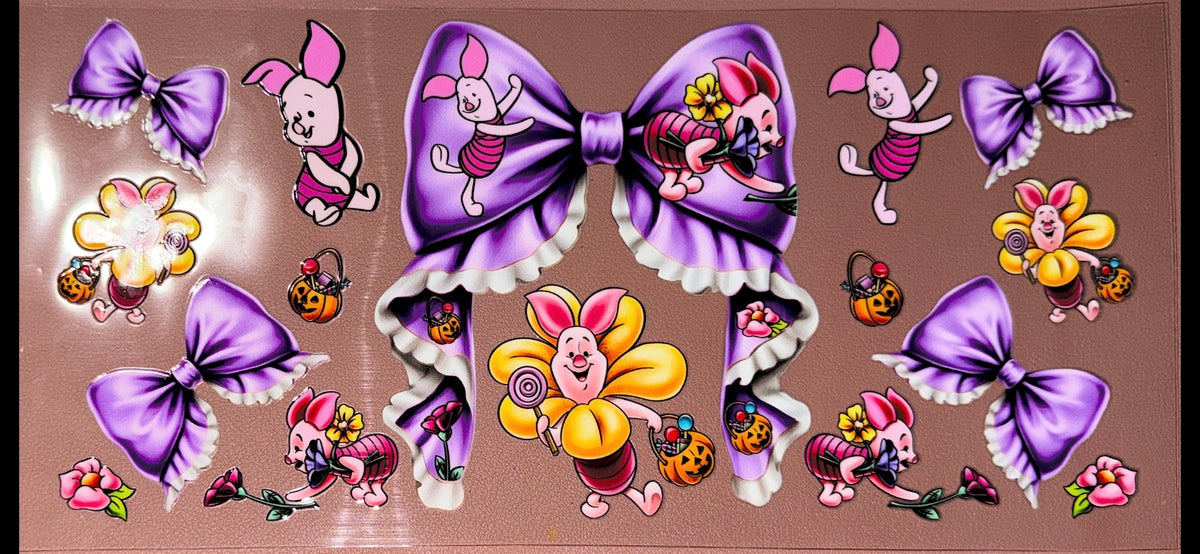 Purple Bows UVDTF Cup Wrap