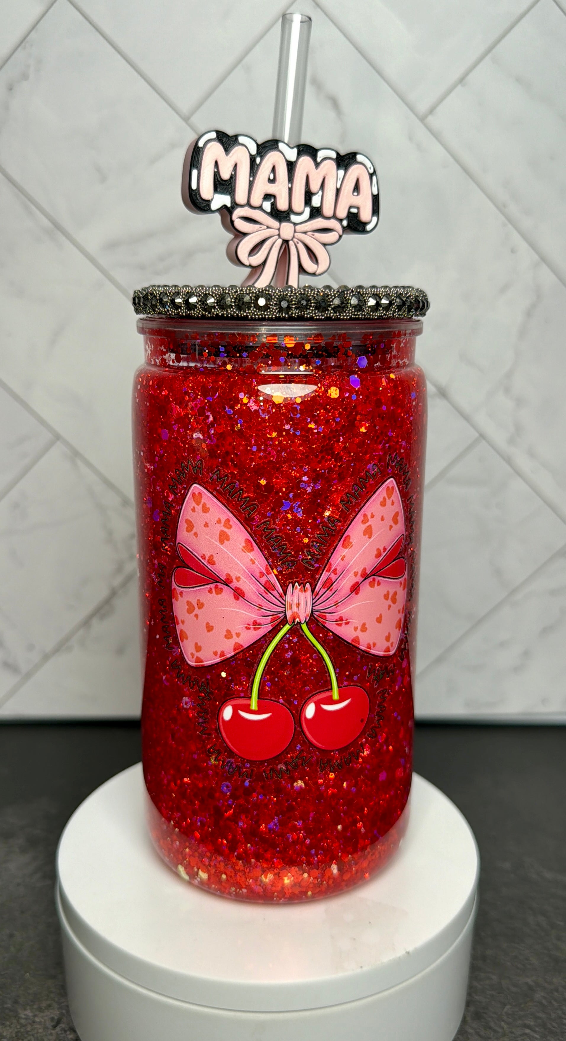 Cherry Mama Snowglobe