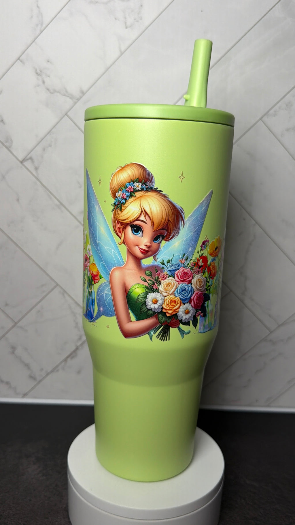 Enchanted Floral Fairy Stainless Steel Tumbler