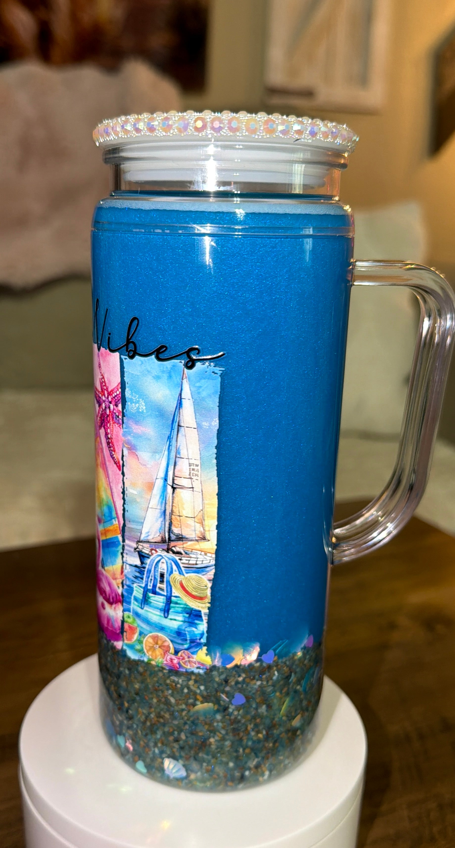 Summer Vibes Beach Snowglobe Cup