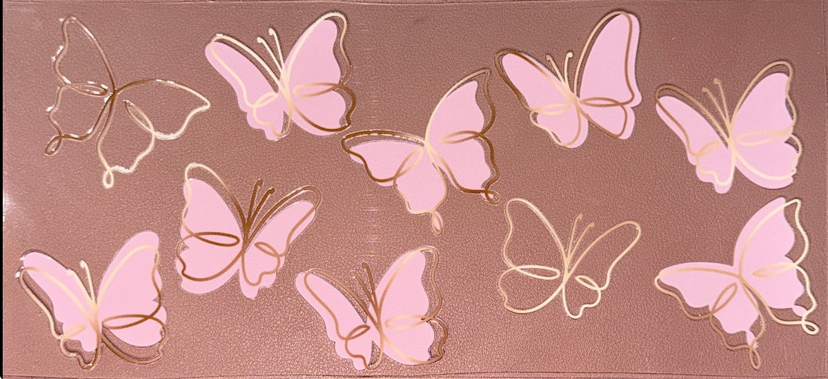 Whimsical Butterflies UVDTF Cup Wrap
