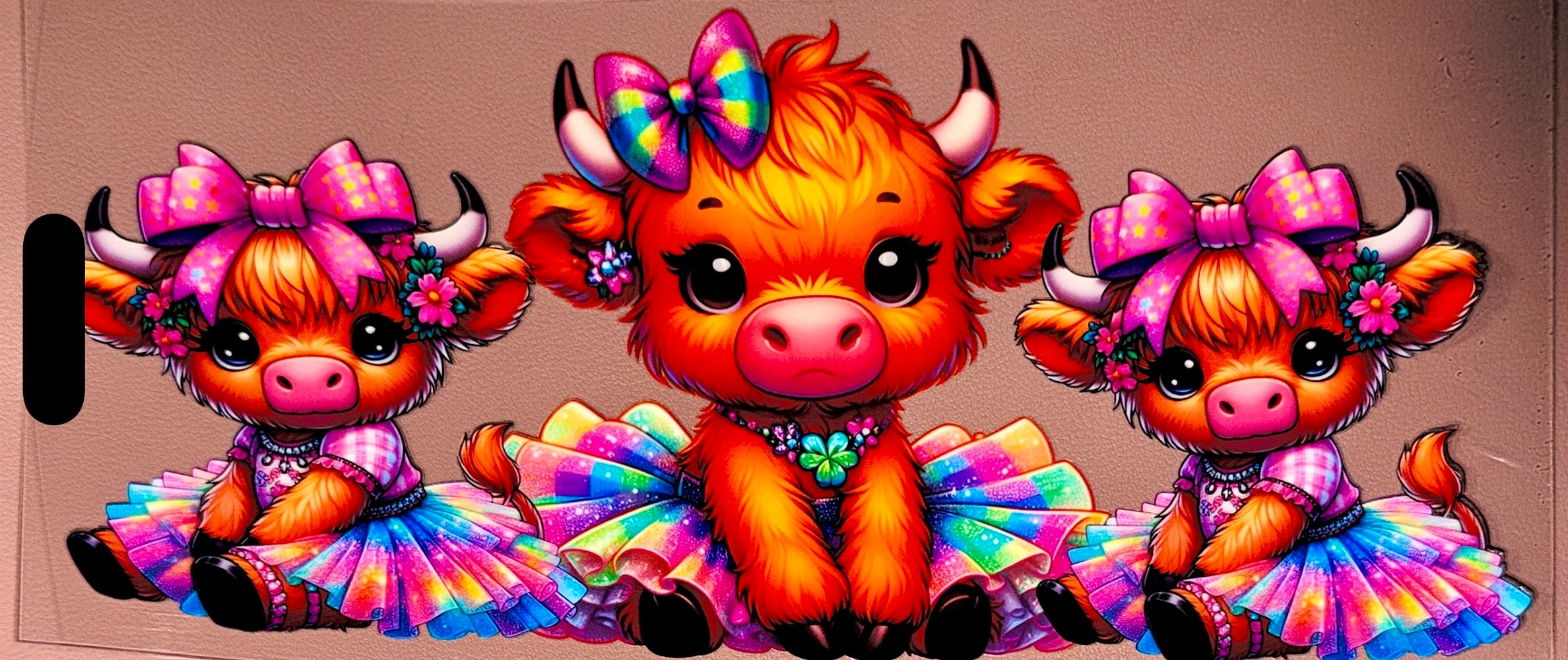 Hyland Cows and Tutus UVDTF Cup Wrap