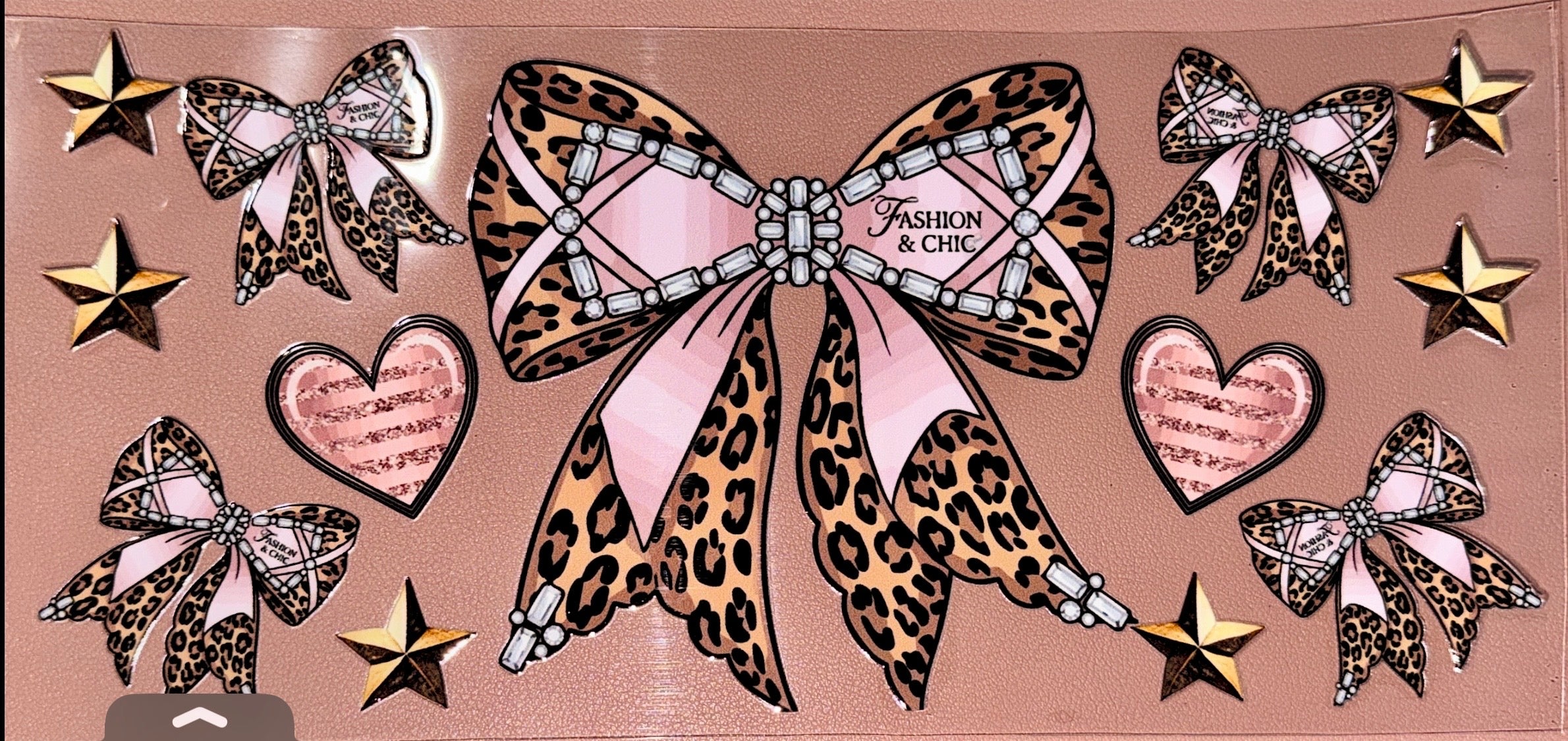 Leopard Bow UVDTF Cup Wrap