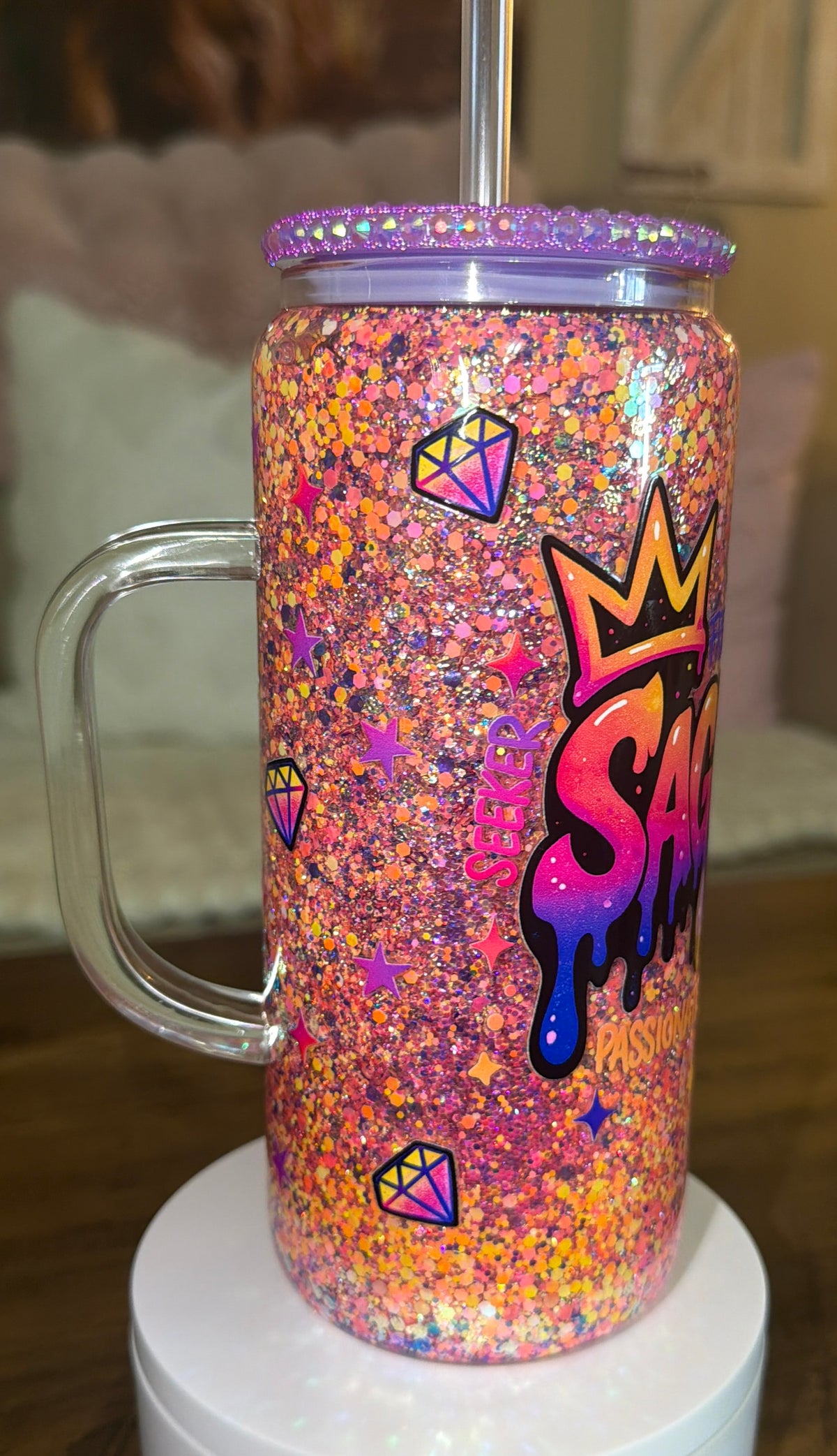 Sagittarius Glass Snowglobe cup