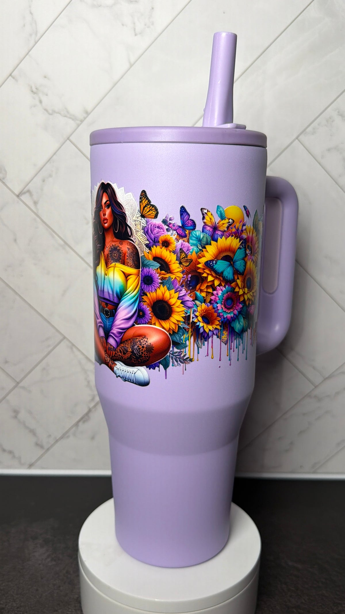 Radiant Soul Floral Stainless Steel Tumbler