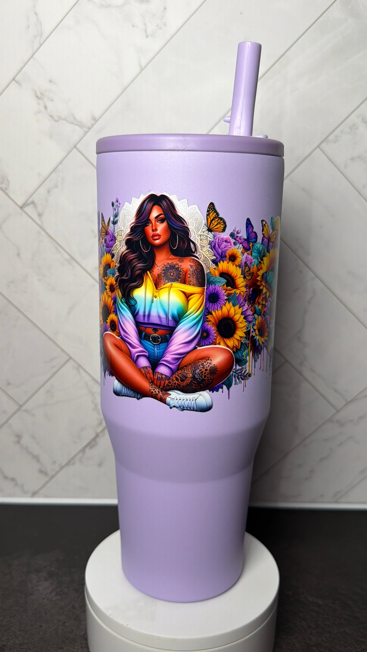 Radiant Soul Floral Stainless Steel Tumbler