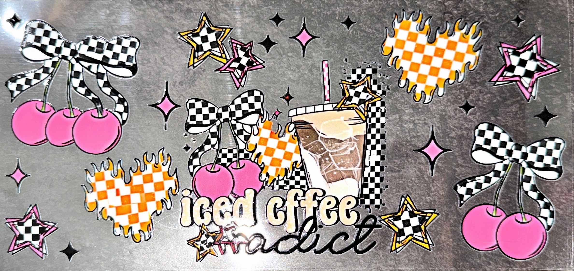 Iced Coffee Addict UVDTF Cup Wrap
