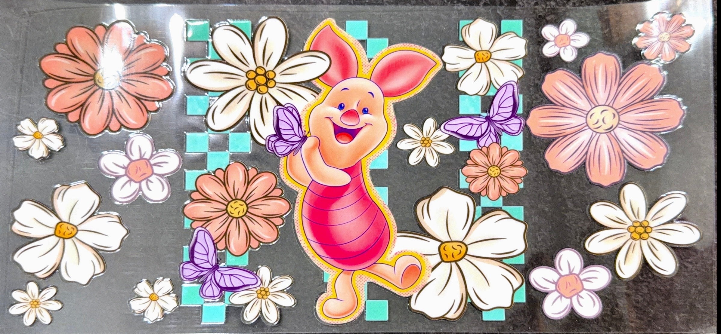 Floral Piggy UVDTF Cup Wrap