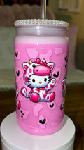 Strawberry milk inspired Snowglobe cup