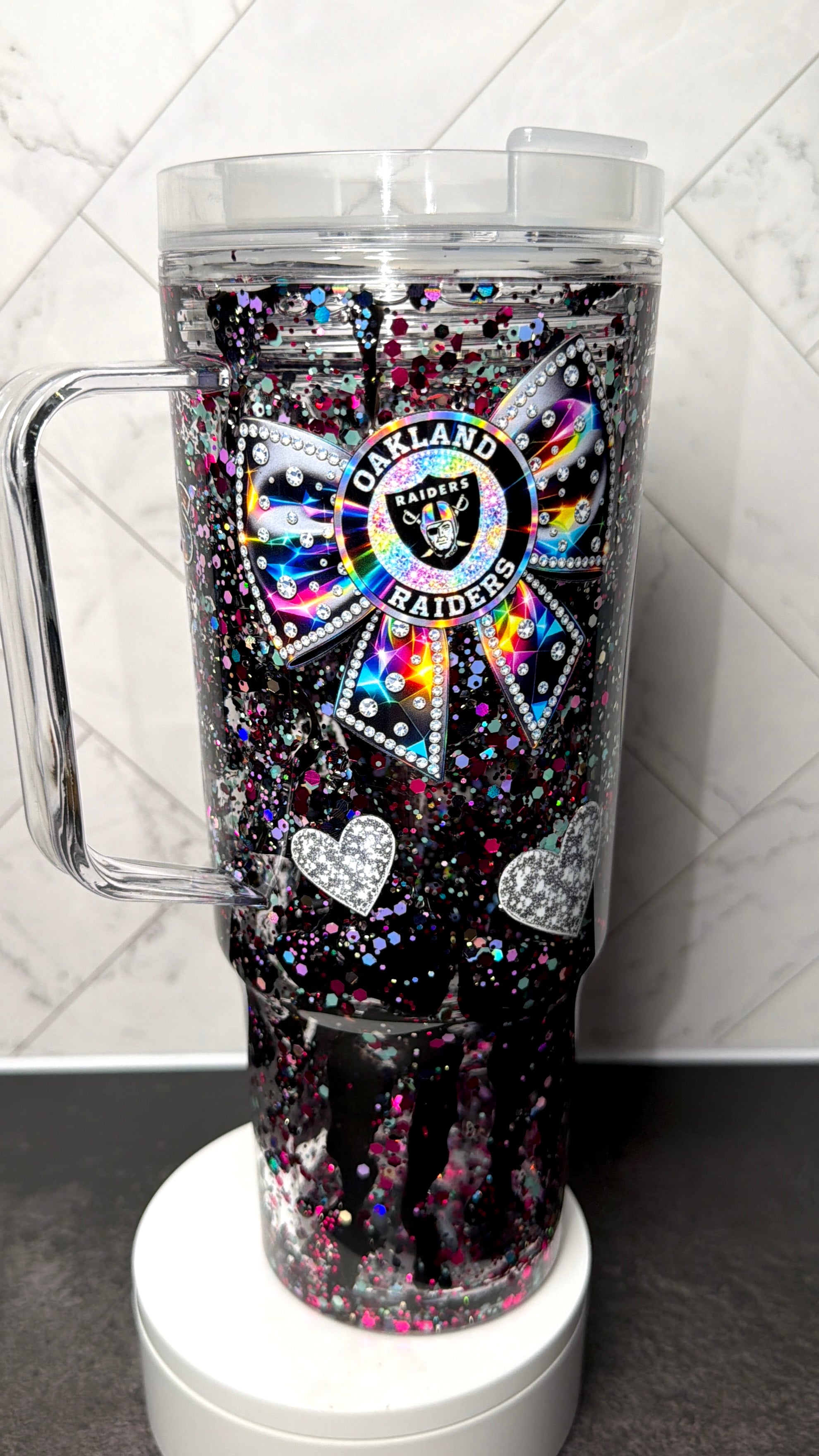 Black & Silver Spirit 40oz Lava Cup