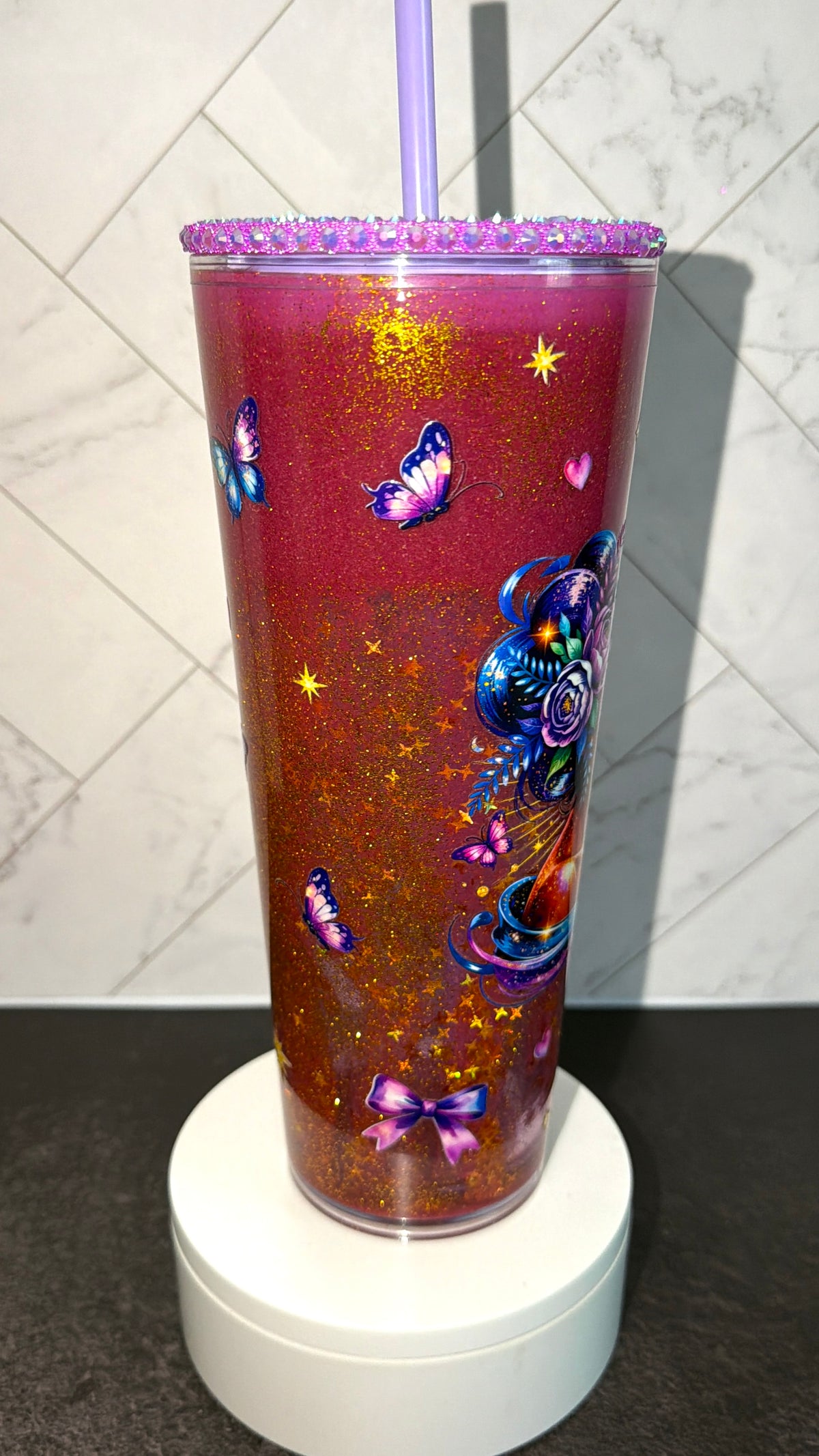 Blooming Hourglass Tumbler