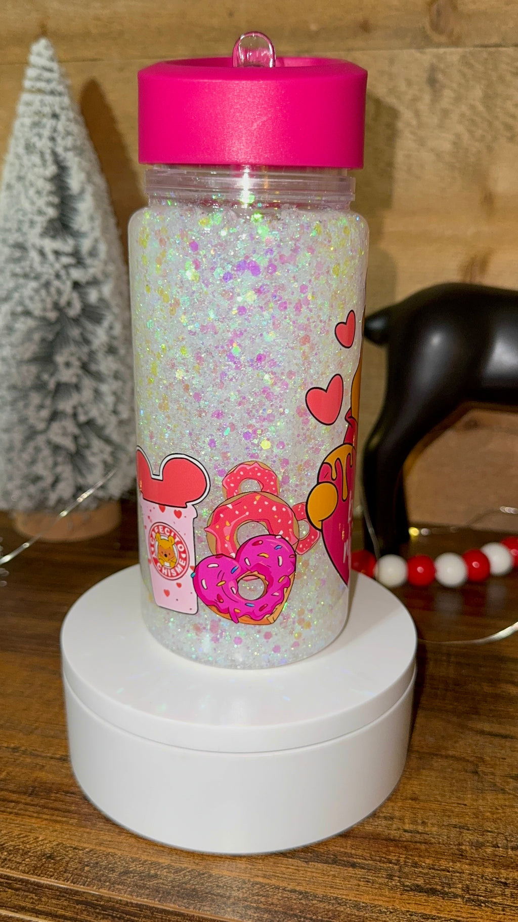 Kids custom snowglobe water bottle
