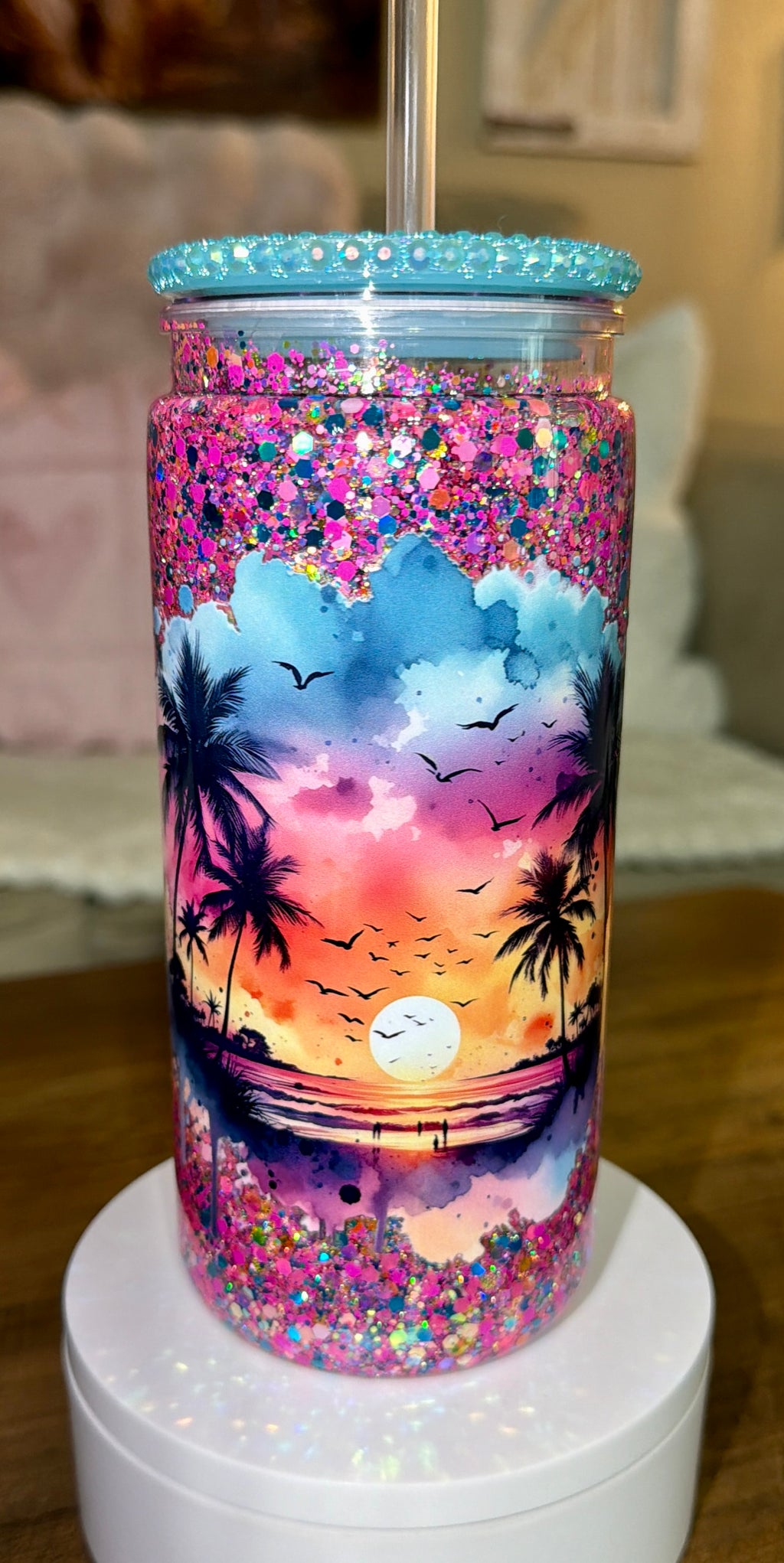 Sunset/Summer Snowglobe Vibes