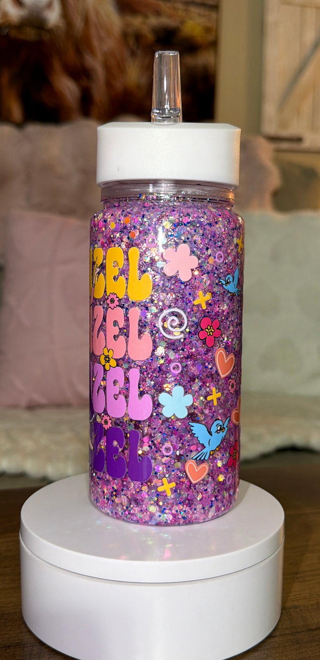 Enchanted Princess Snowglobe water bottle