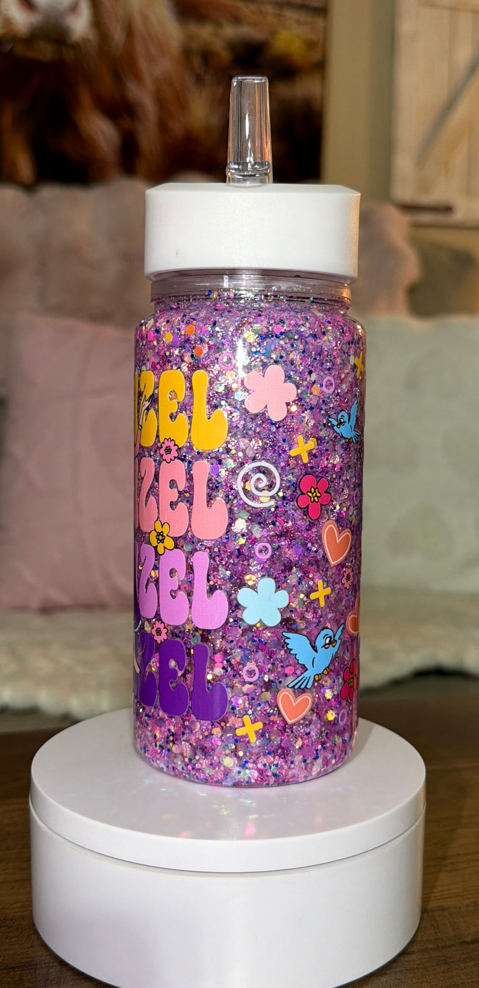 Enchanted Princess Snowglobe water bottle
