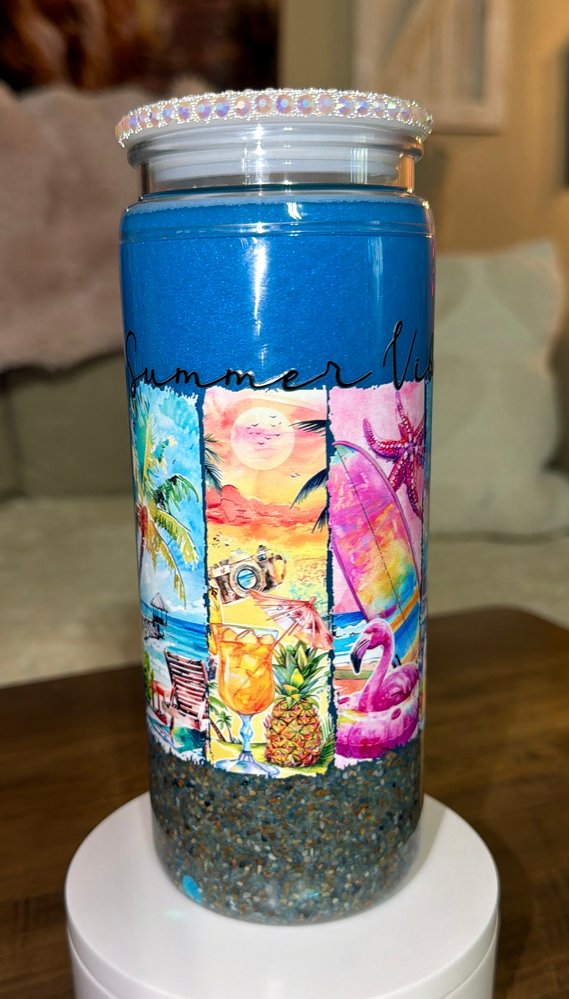 Summer Vibes Beach Snowglobe Cup