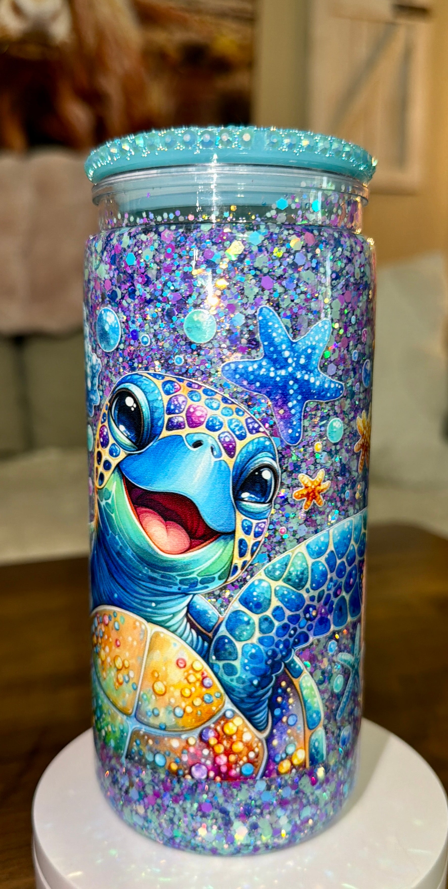 Sea Turtle Snowglobe Cup