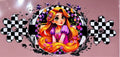 Checkered Princess UVDTF Cup Wrap