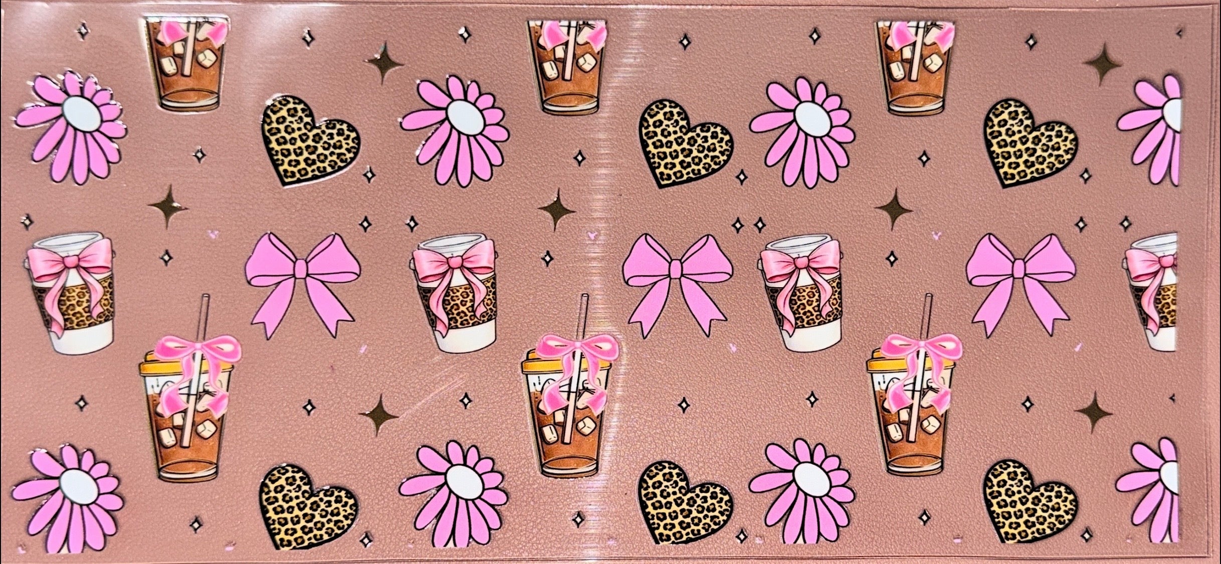 Pink Brew & Bows UVDTF Cup Wrap