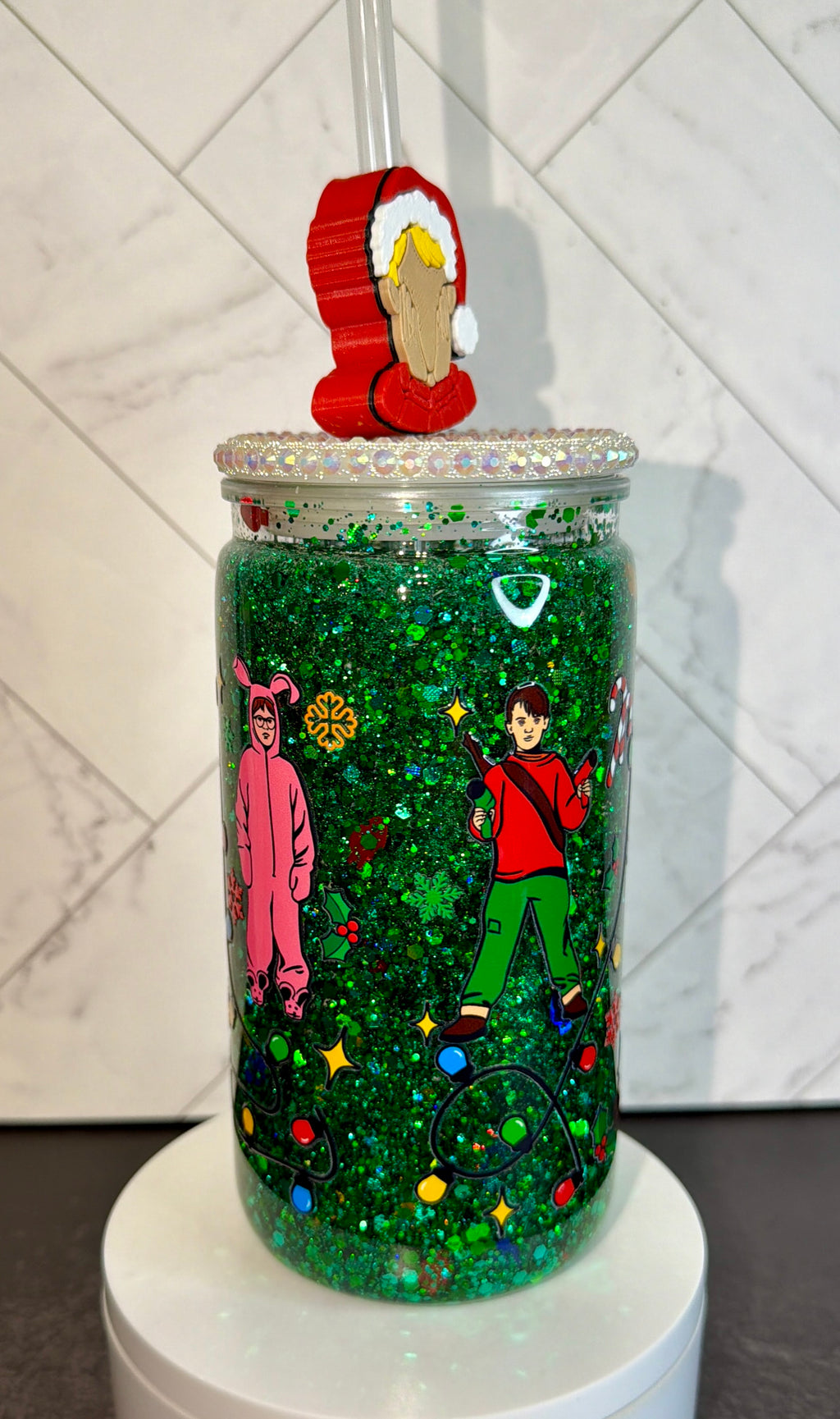 Classic Christmas Movie Inspired Snowglobe Cup