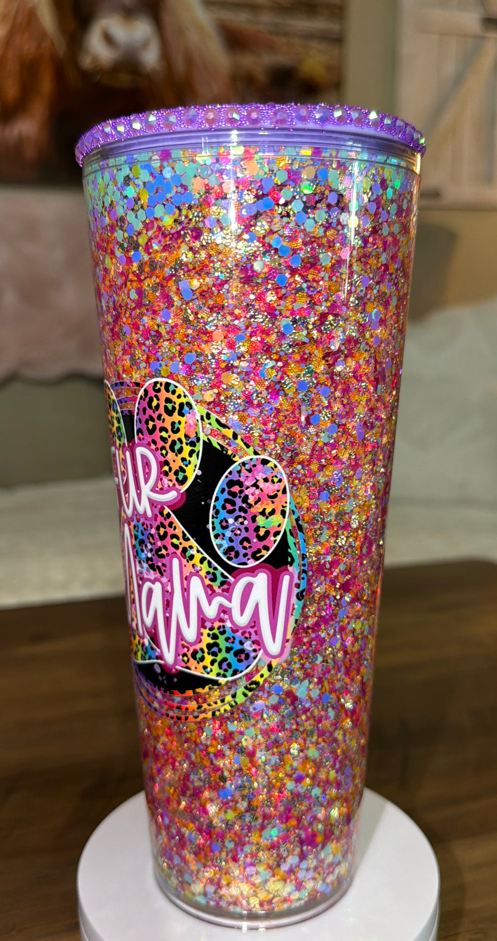 Fur Mama Snowglobe Tumbler