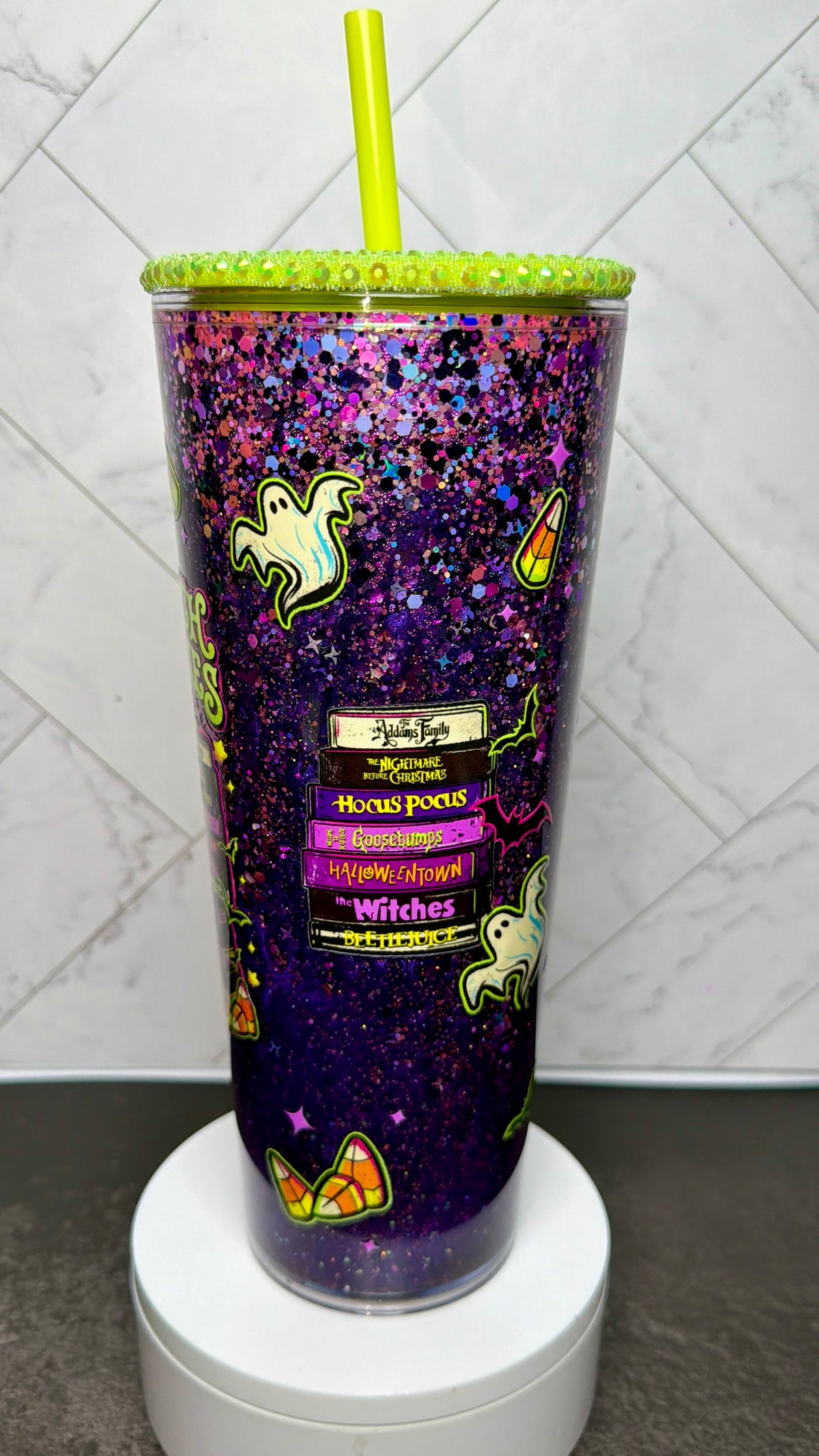 Spooky Movies Waterfall Snowglobe Cup