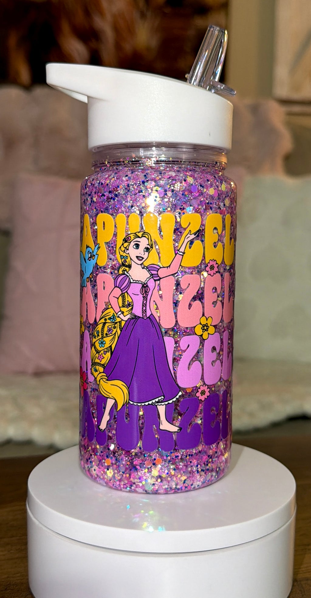 Enchanted Princess Snowglobe water bottle