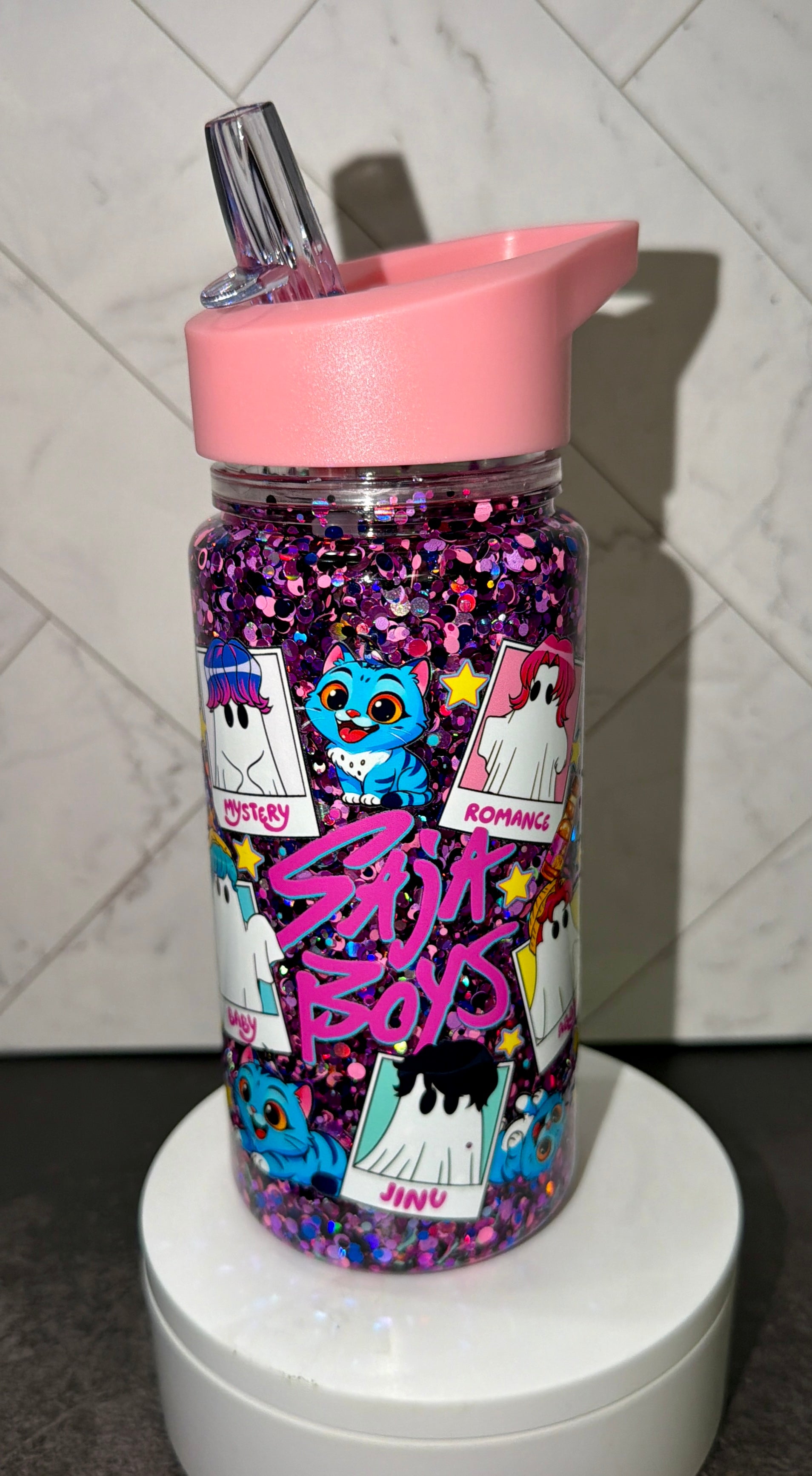 Kpop Kids Snowglobe Water Bottle