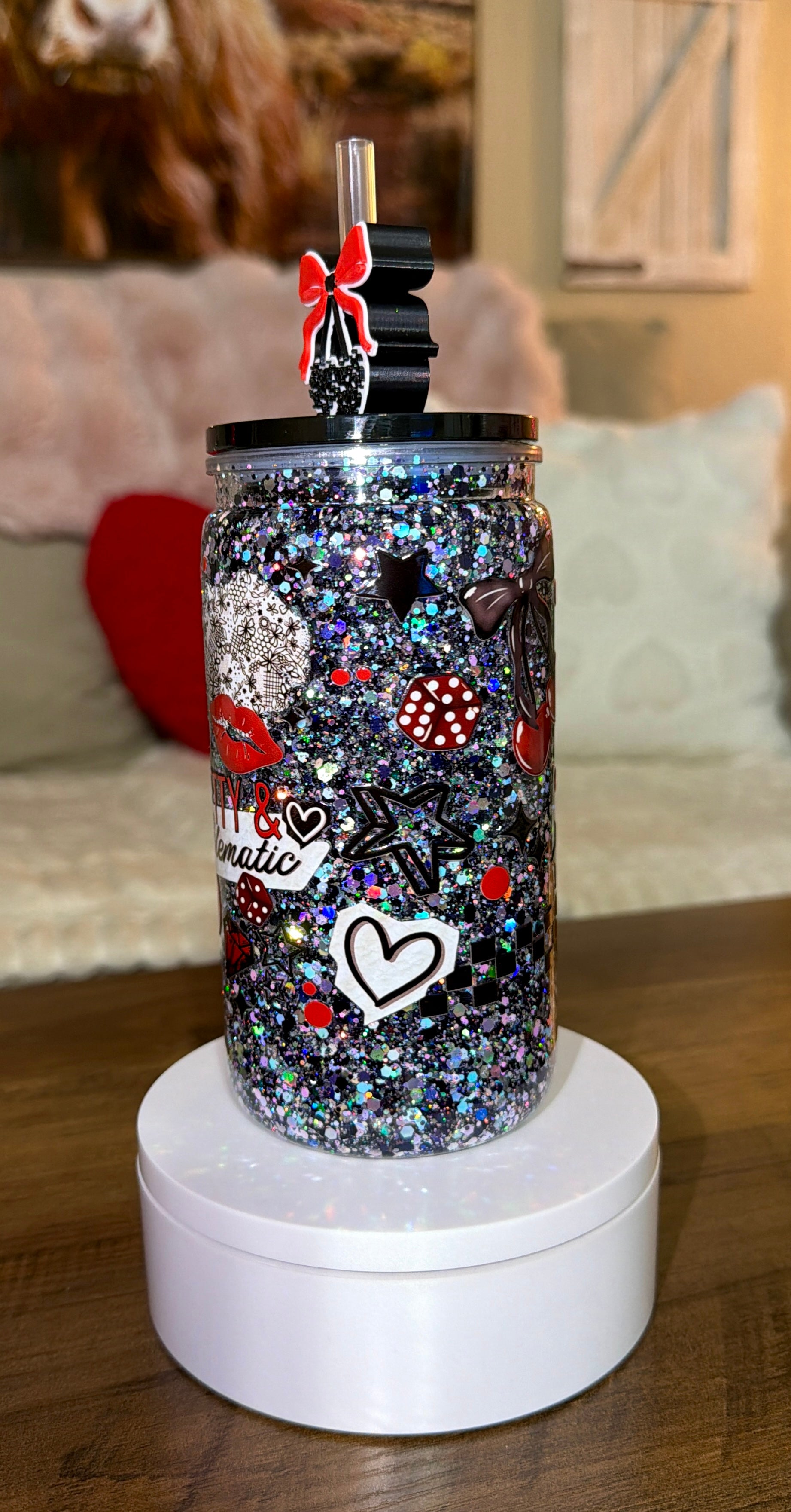Petty & Problematic Glitter Tumbler