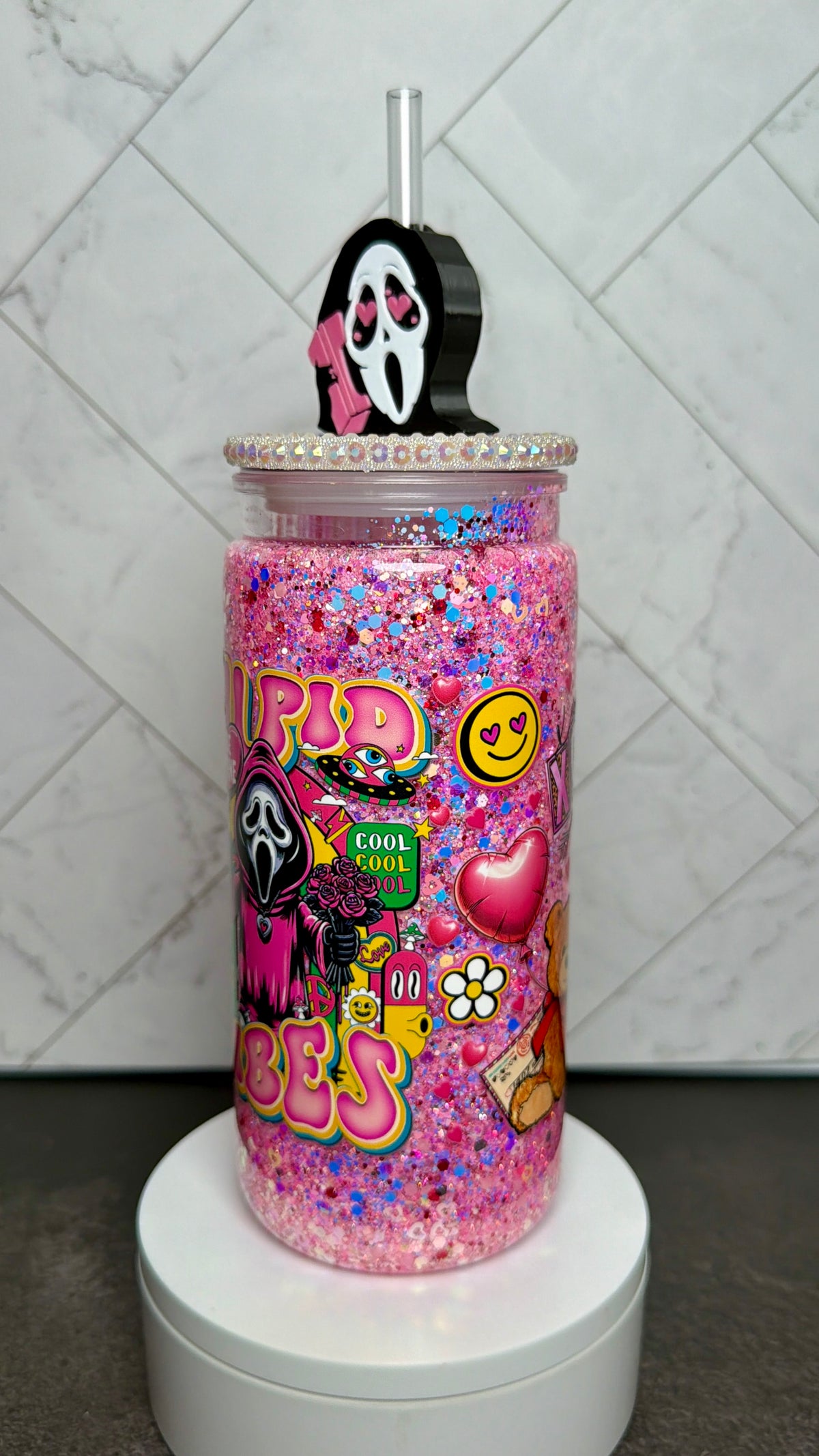 Cupid Horror Snowglobe Cup