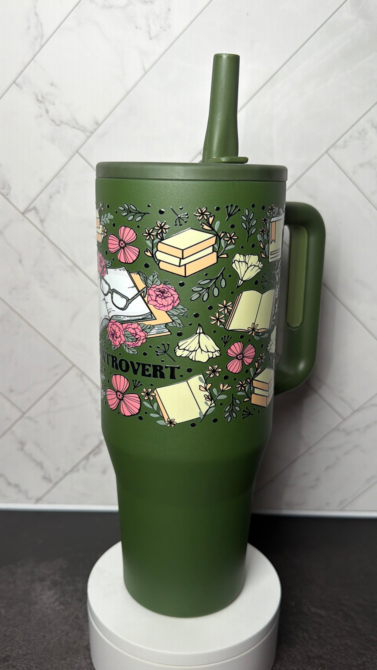 Booktrovert & Blooms Tumbler