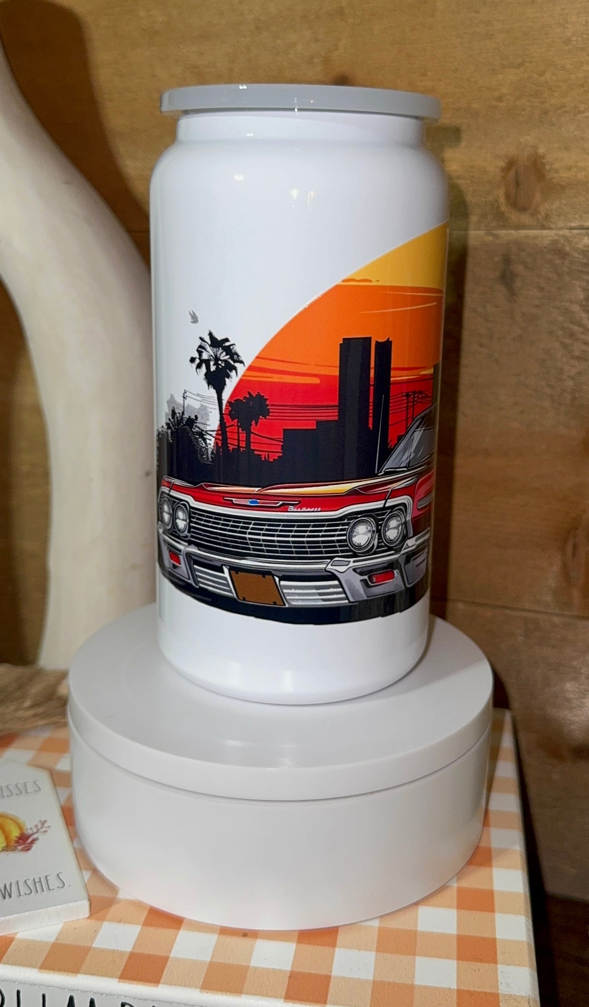 Retro Sunset Stainless Steel Tumbler