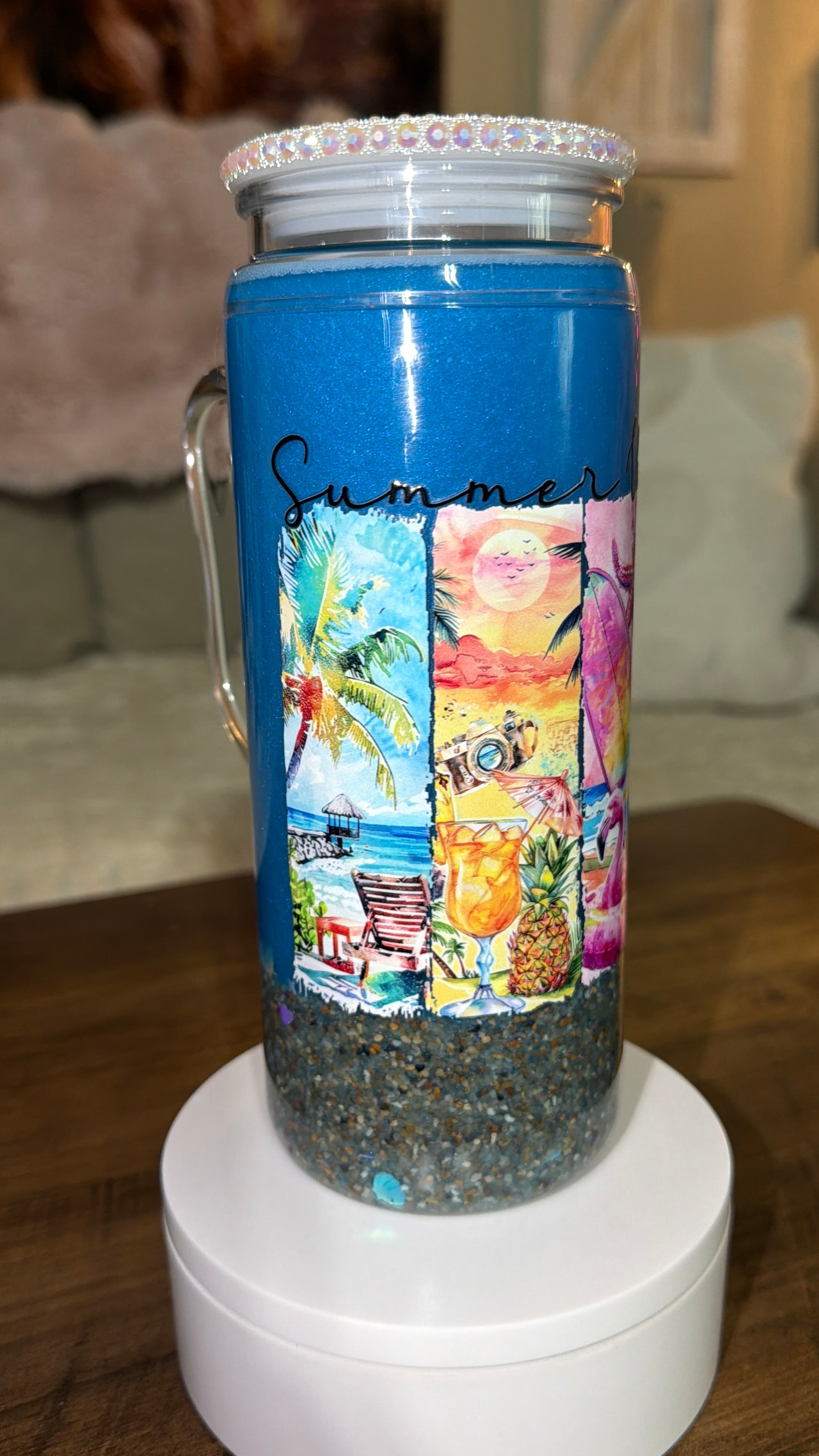 Summer Vibes Beach Snowglobe Cup