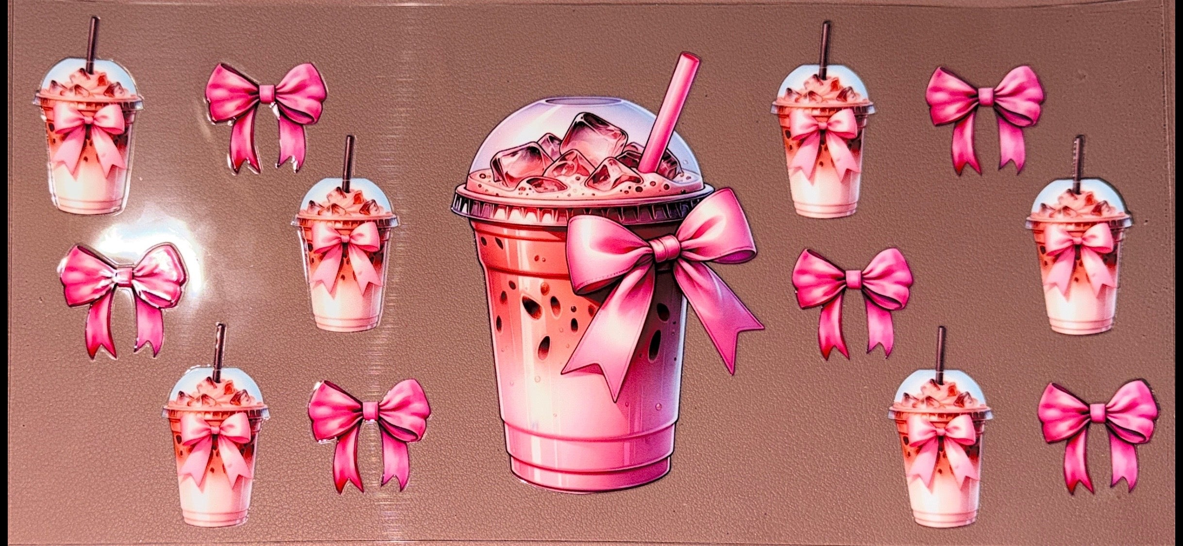 Bows and Coffee UVDTF Cup Wrap