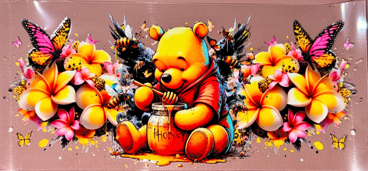 Yellow Honey Bear UVDTF Cup Wrap