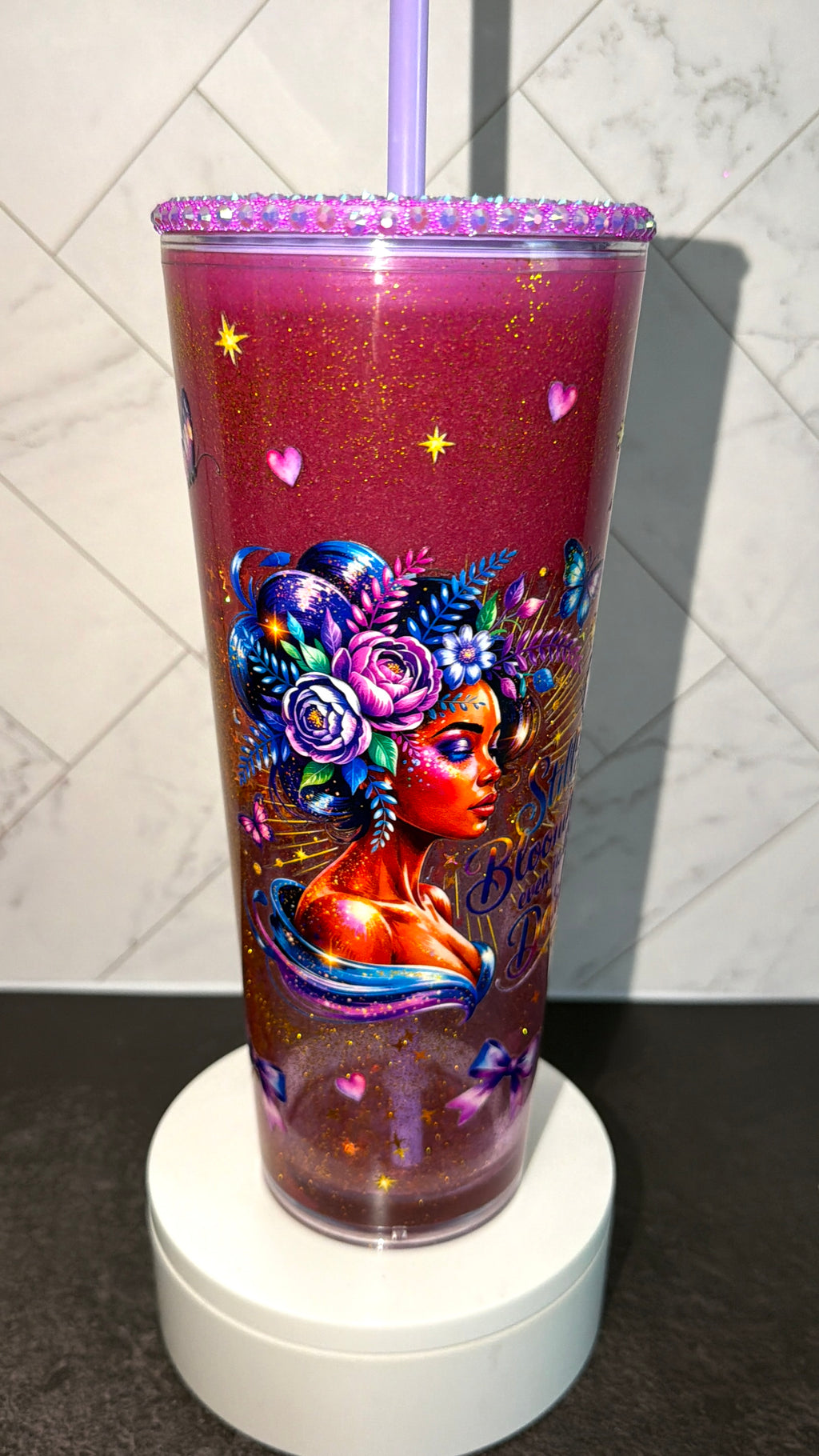 Blooming Hourglass Tumbler